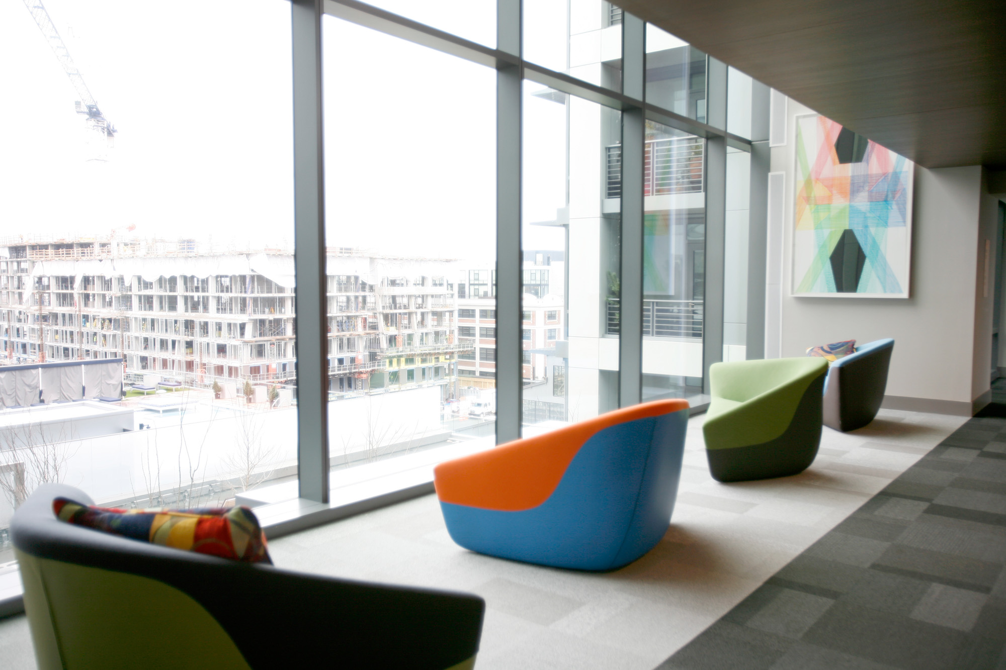 The lounge at Twelve12 apartments in Navy Yard, Washington DC.