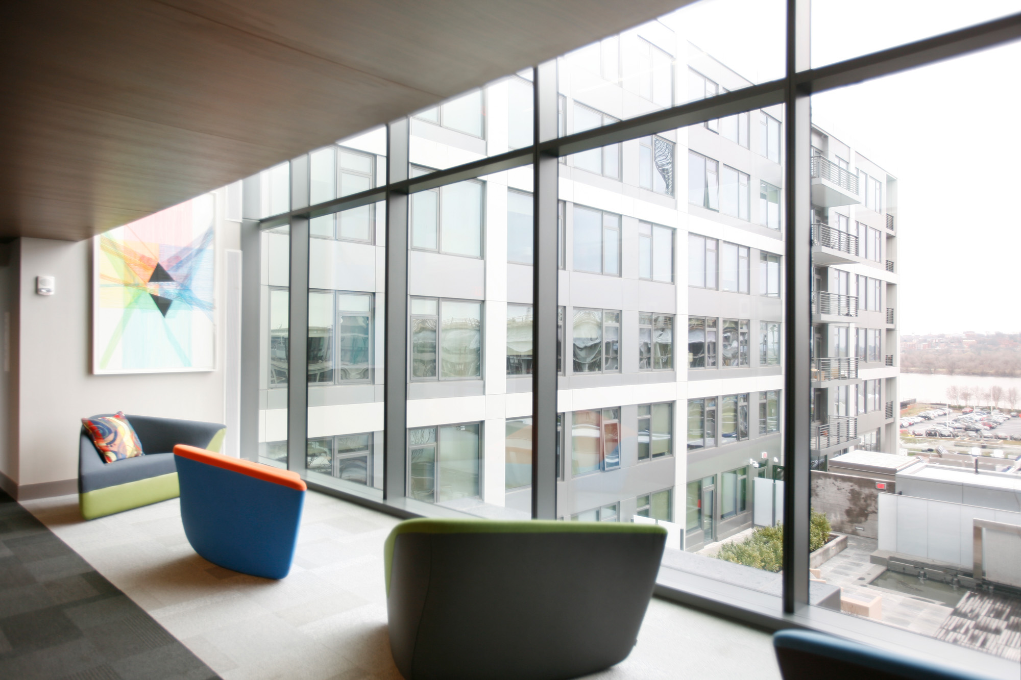 The lounge at Twelve12 apartments in Navy Yard, Washington DC.