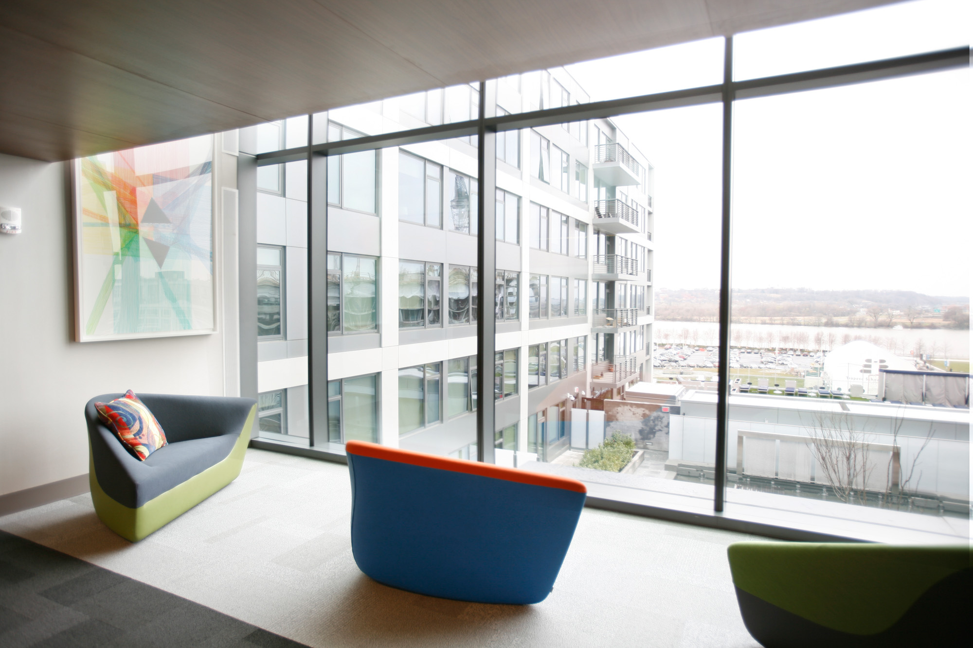 The lounge at Twelve12 apartments in Navy Yard, Washington DC.