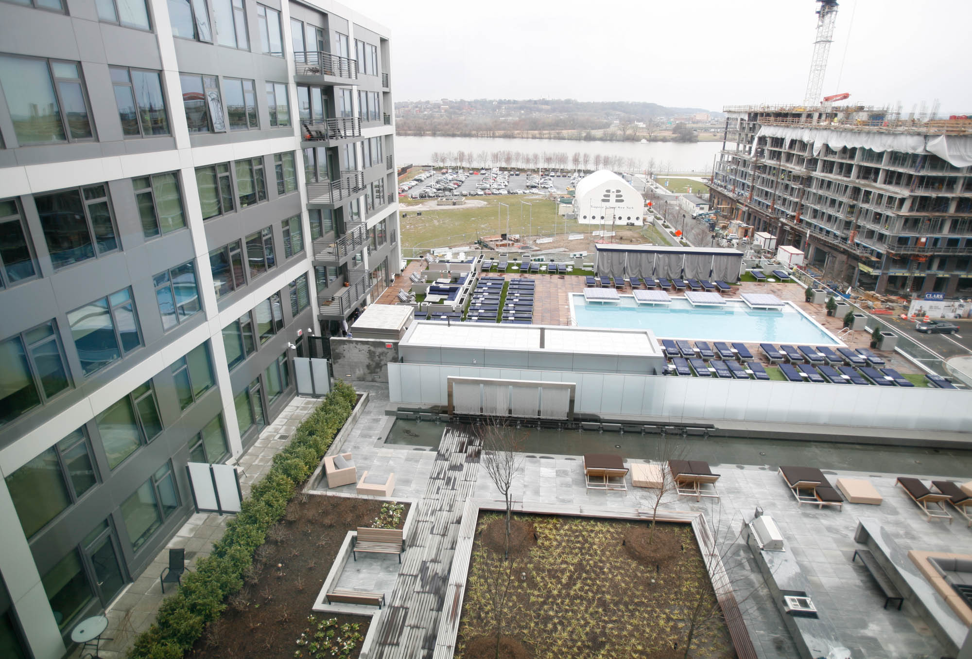 The view at Twelve12 apartments in Navy Yard, Washington DC.