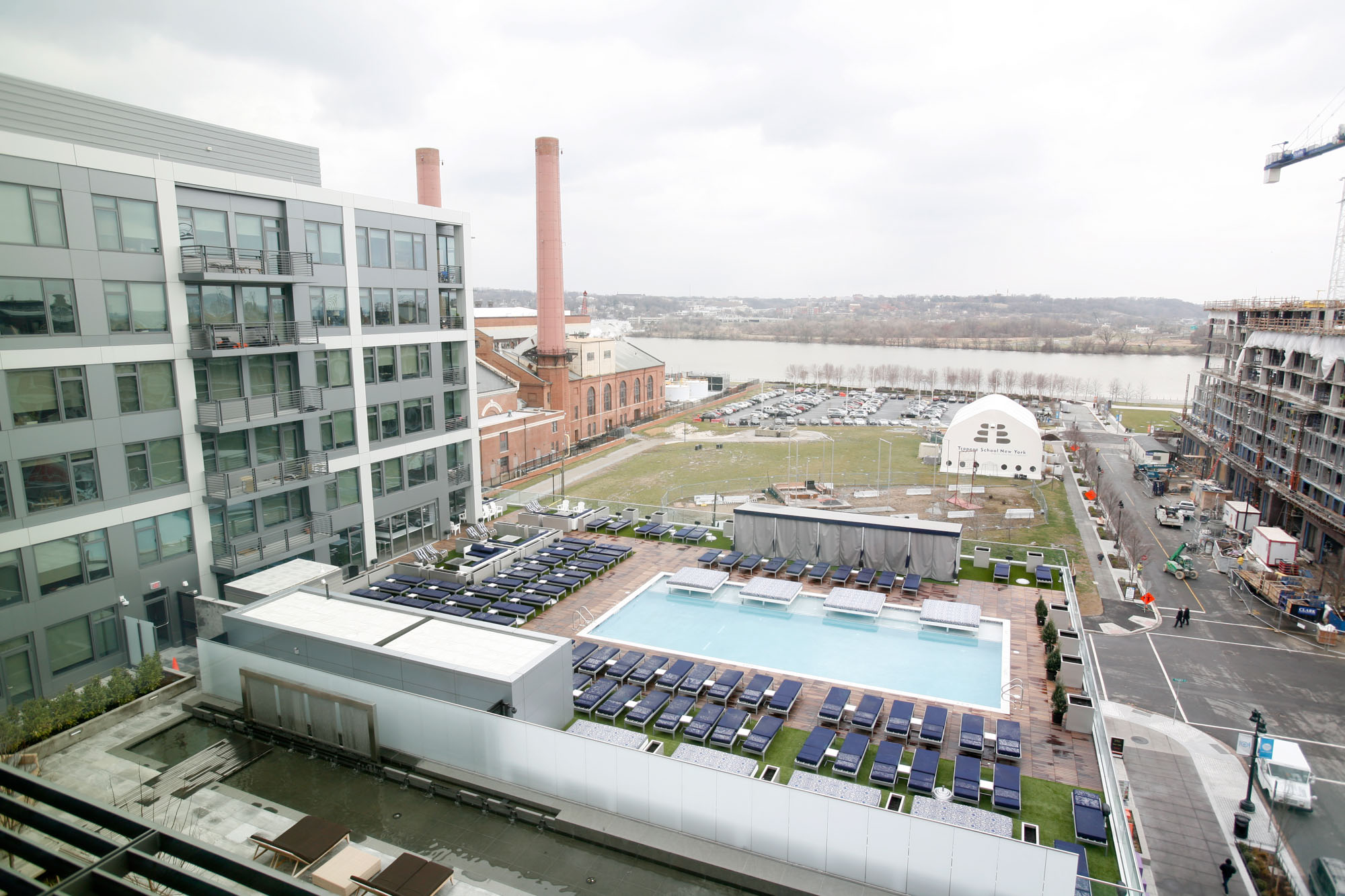 The view at Twelve12 apartments in Navy Yard, Washington DC.