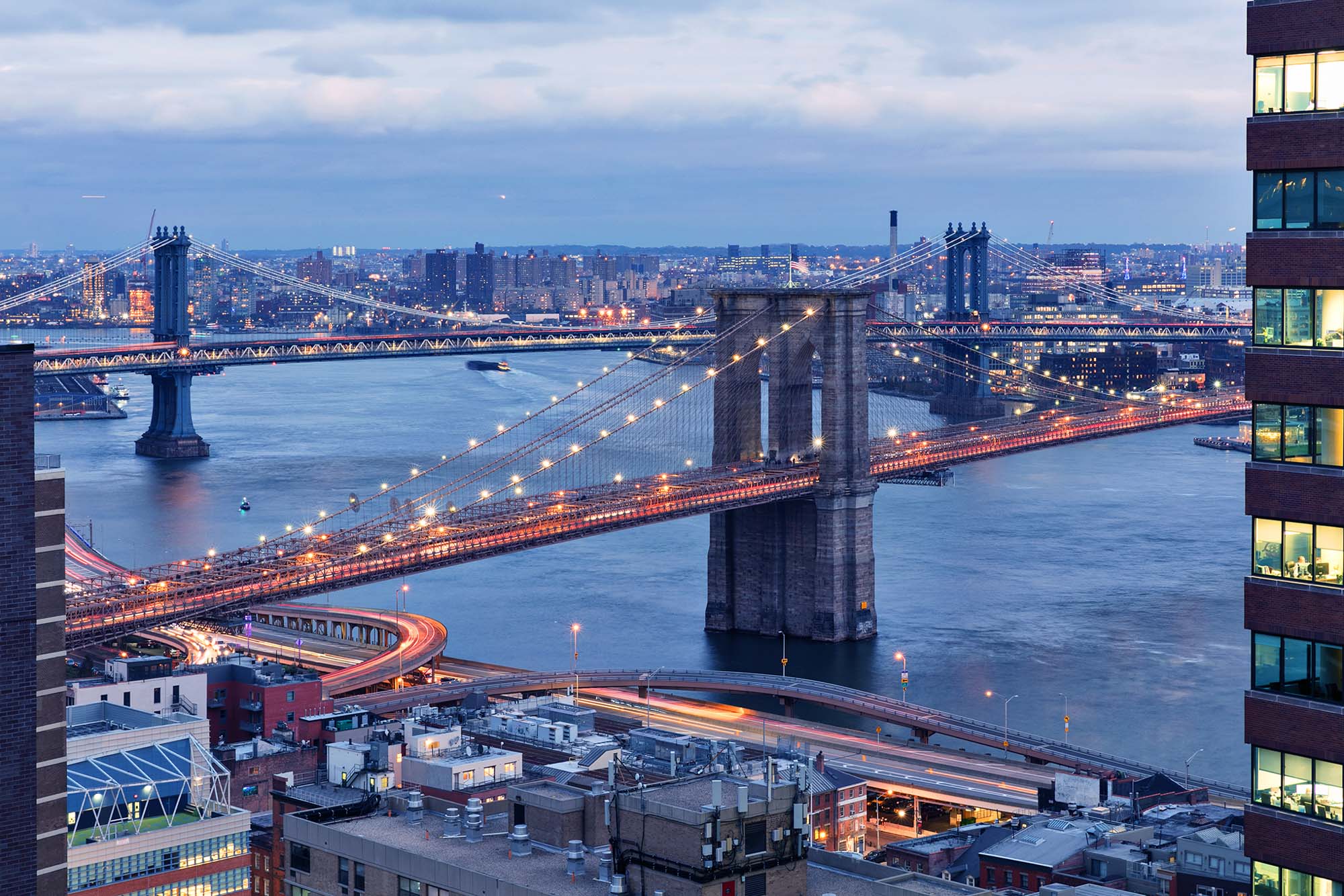 The view from 15 Cliff apartments in Manhattan, NYC.