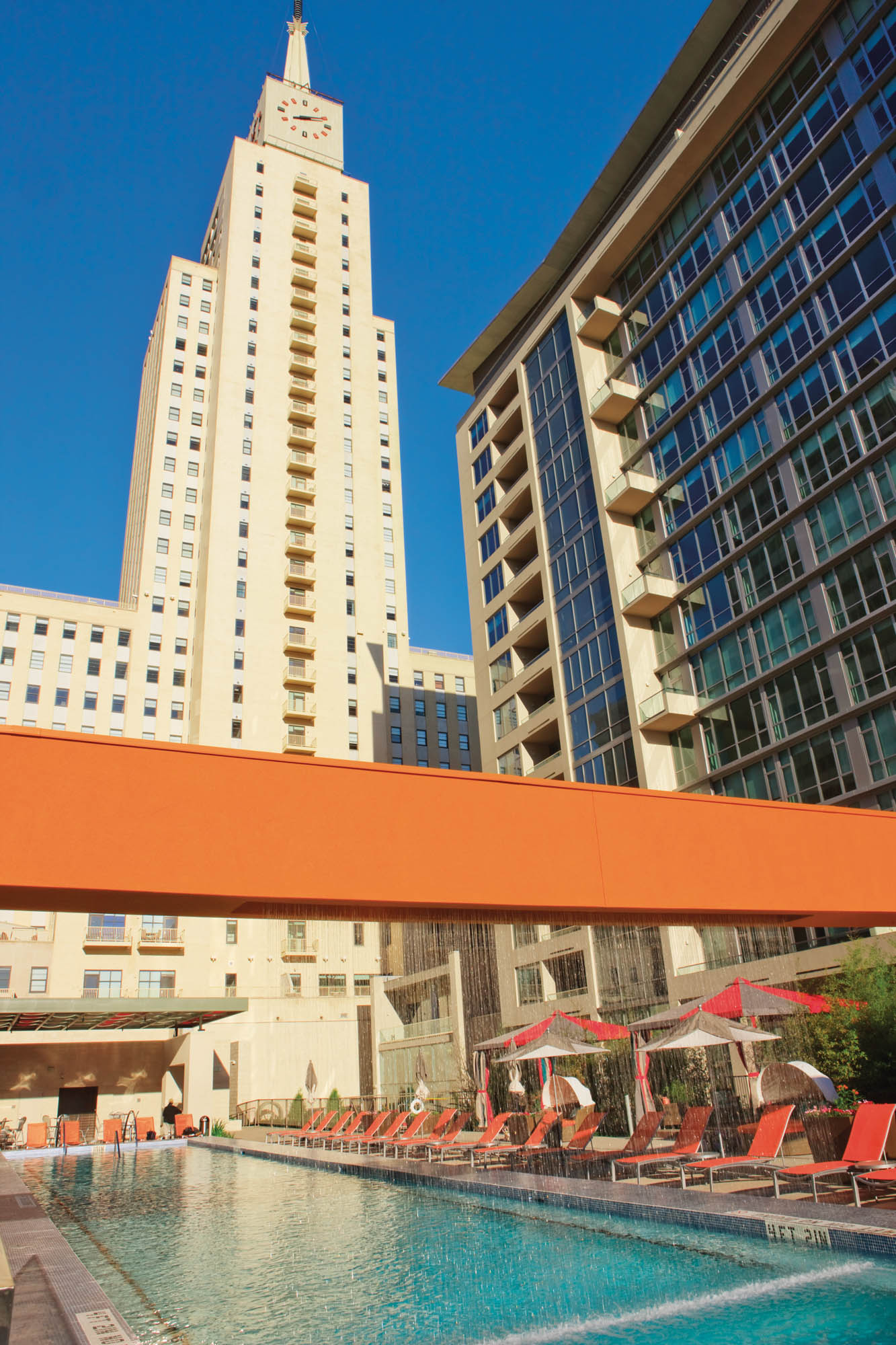 Pool at The Merc apartments in Mercantile Place in Dallas, TX