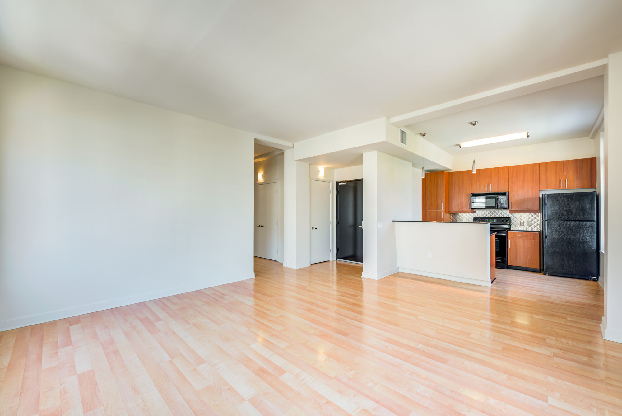 Living area at Metro 417 in downtown Los Angeles, CA