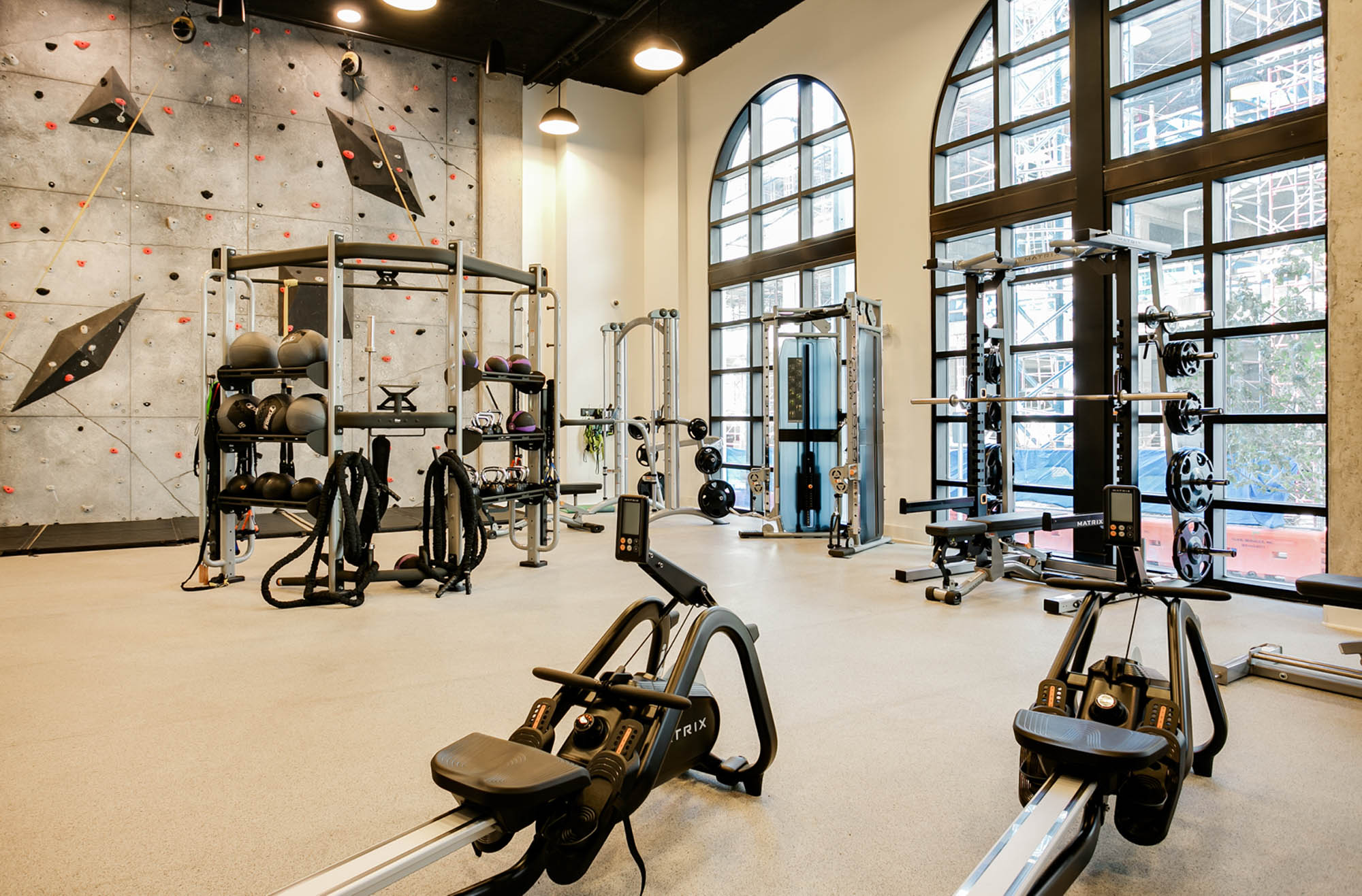 The Fitness Center at The Burnham apartments in Nashville, TN.