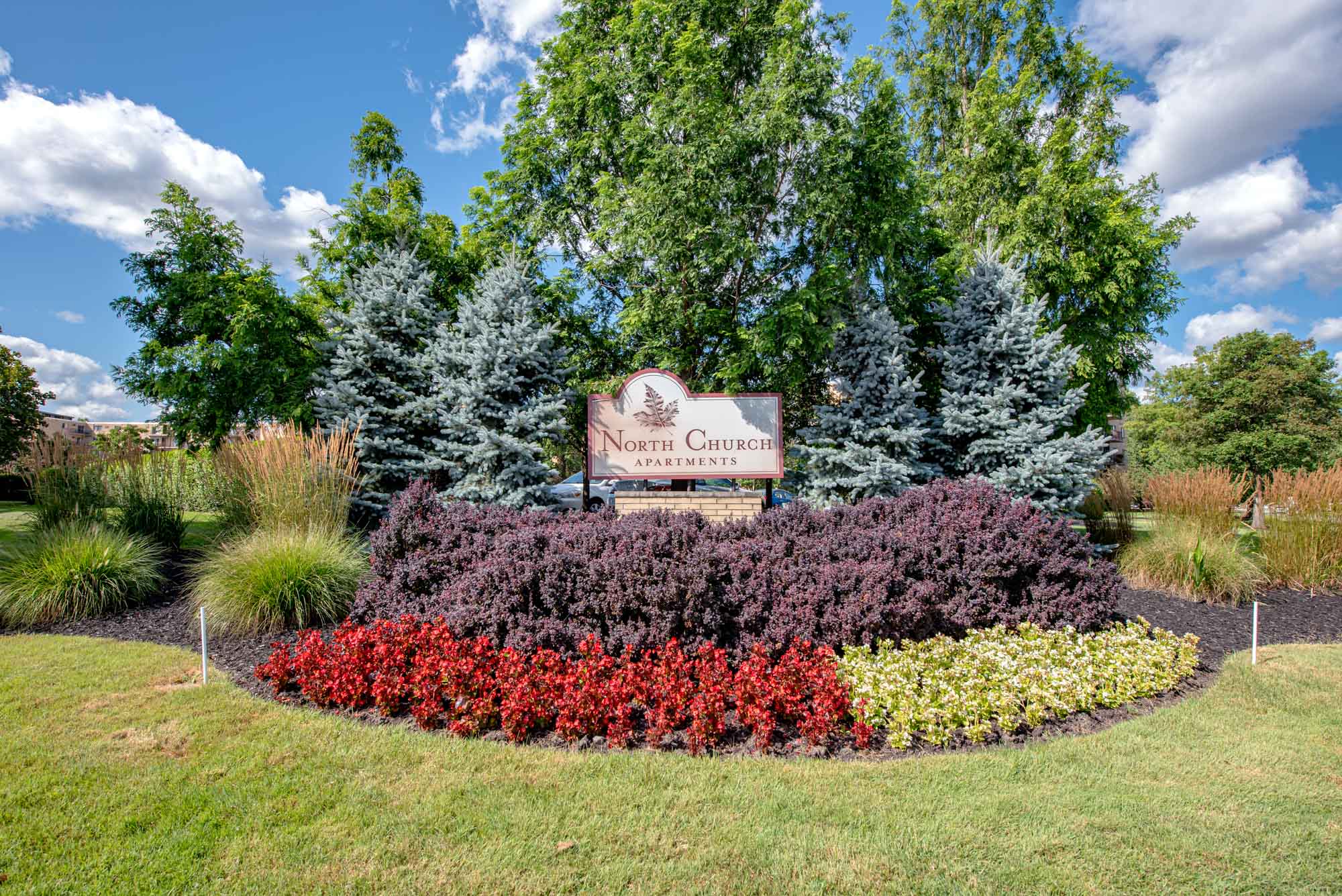 The sign at North Church Towers in Parma, Ohio.