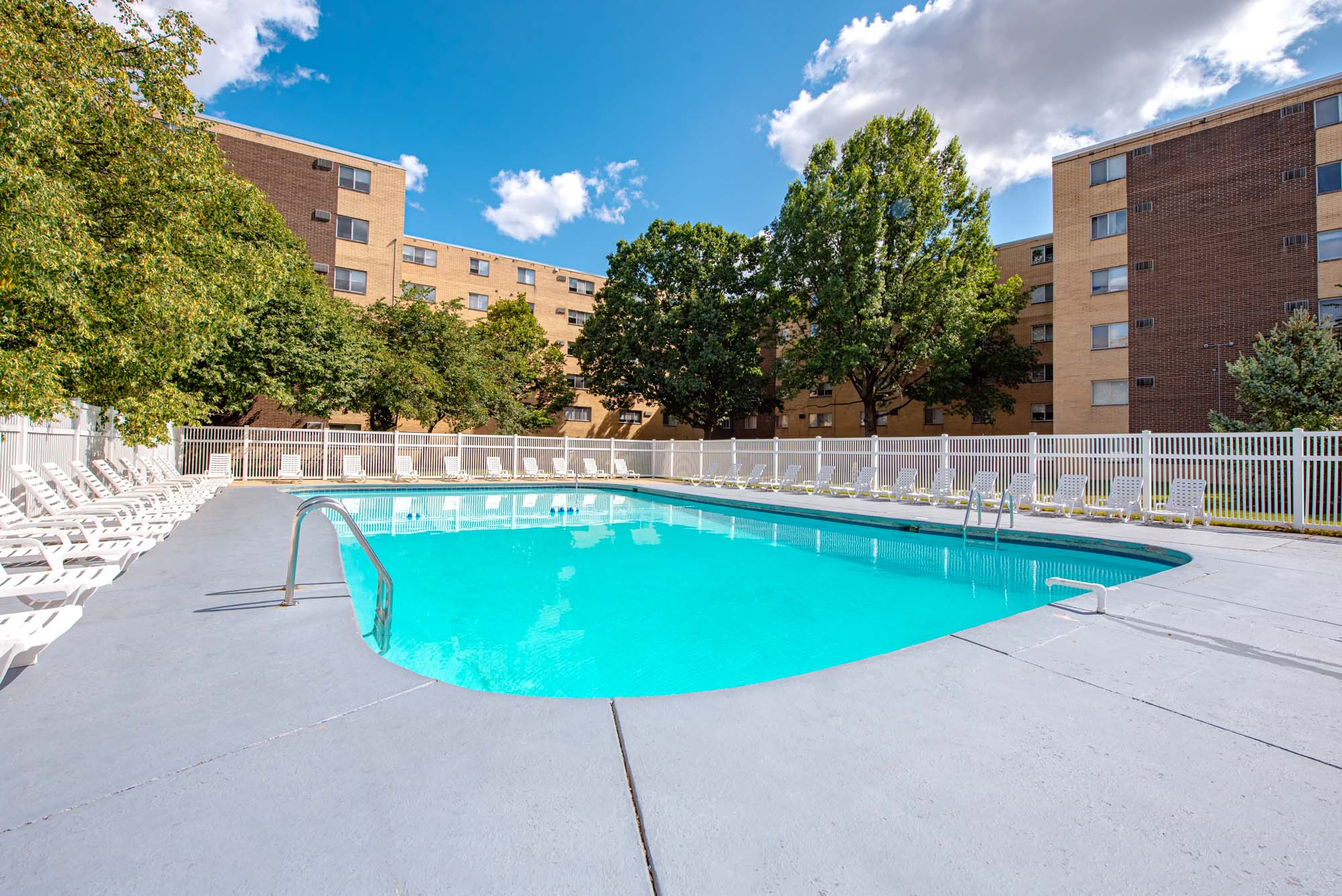 The pool at North Church Towers in Cleveland, Ohio.