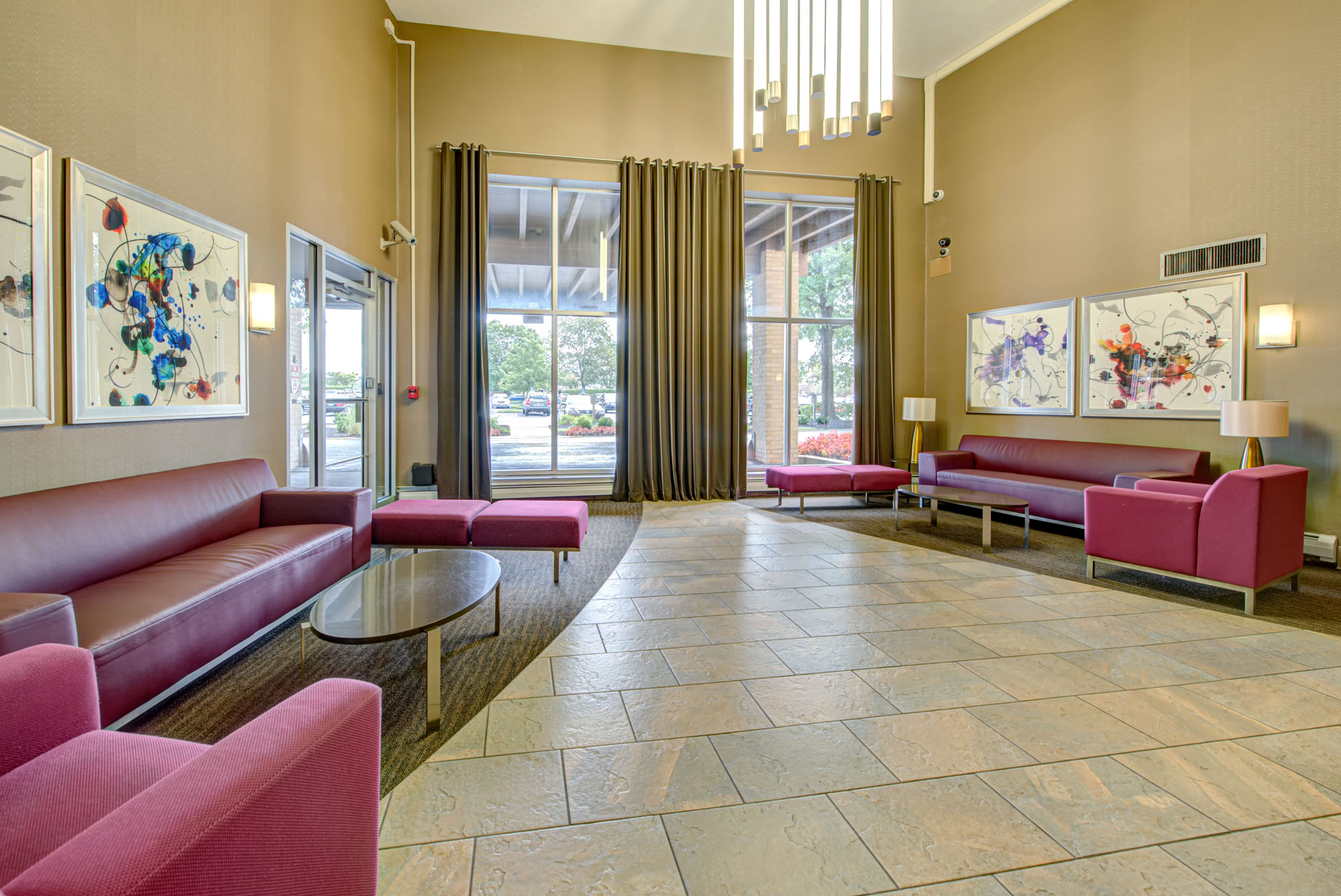 The lobby at North Church Towers in Cleveland, Ohio.