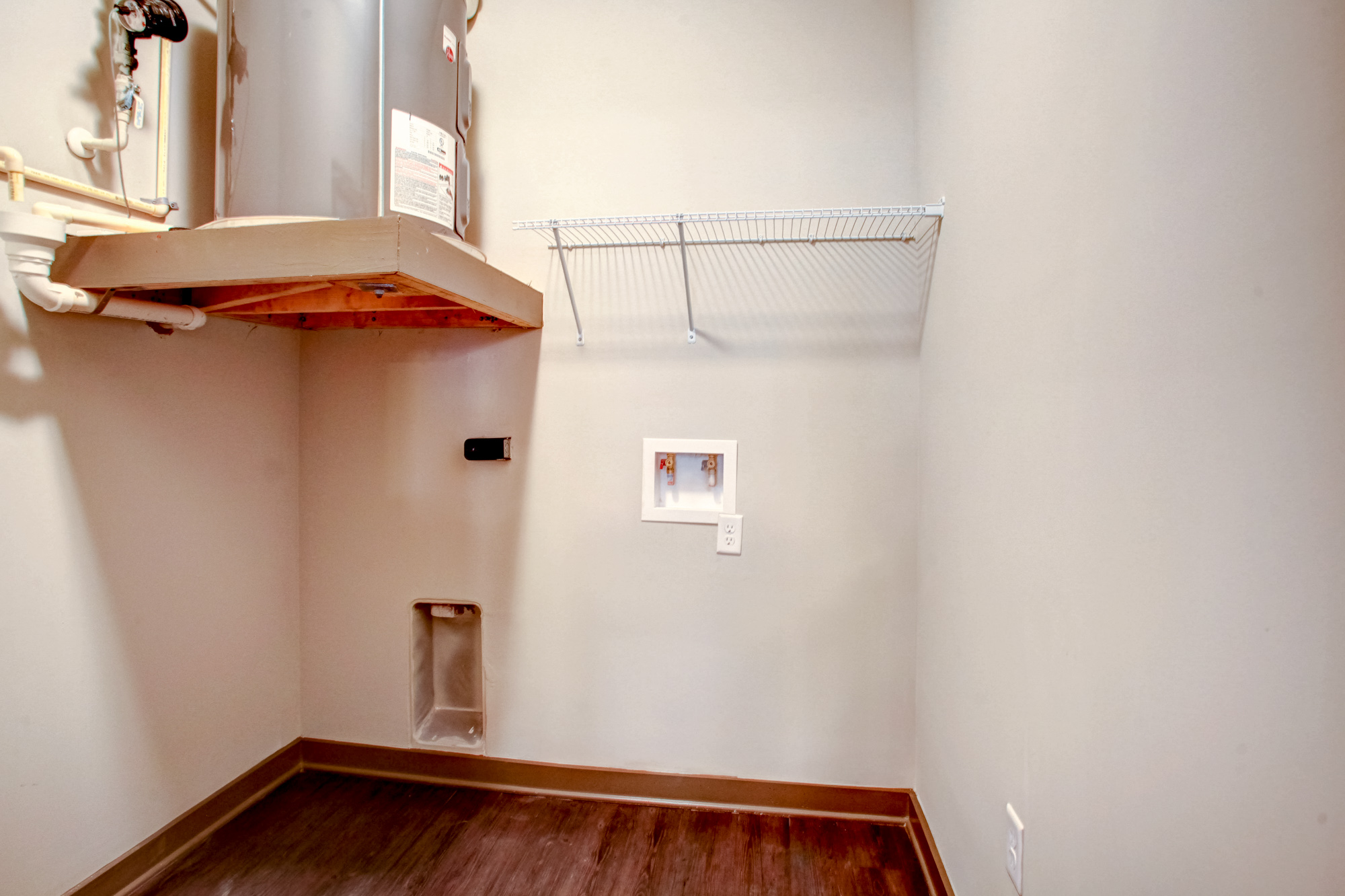 The washer and dryer room of an apartment at Park 9 in Woodstock, GA.