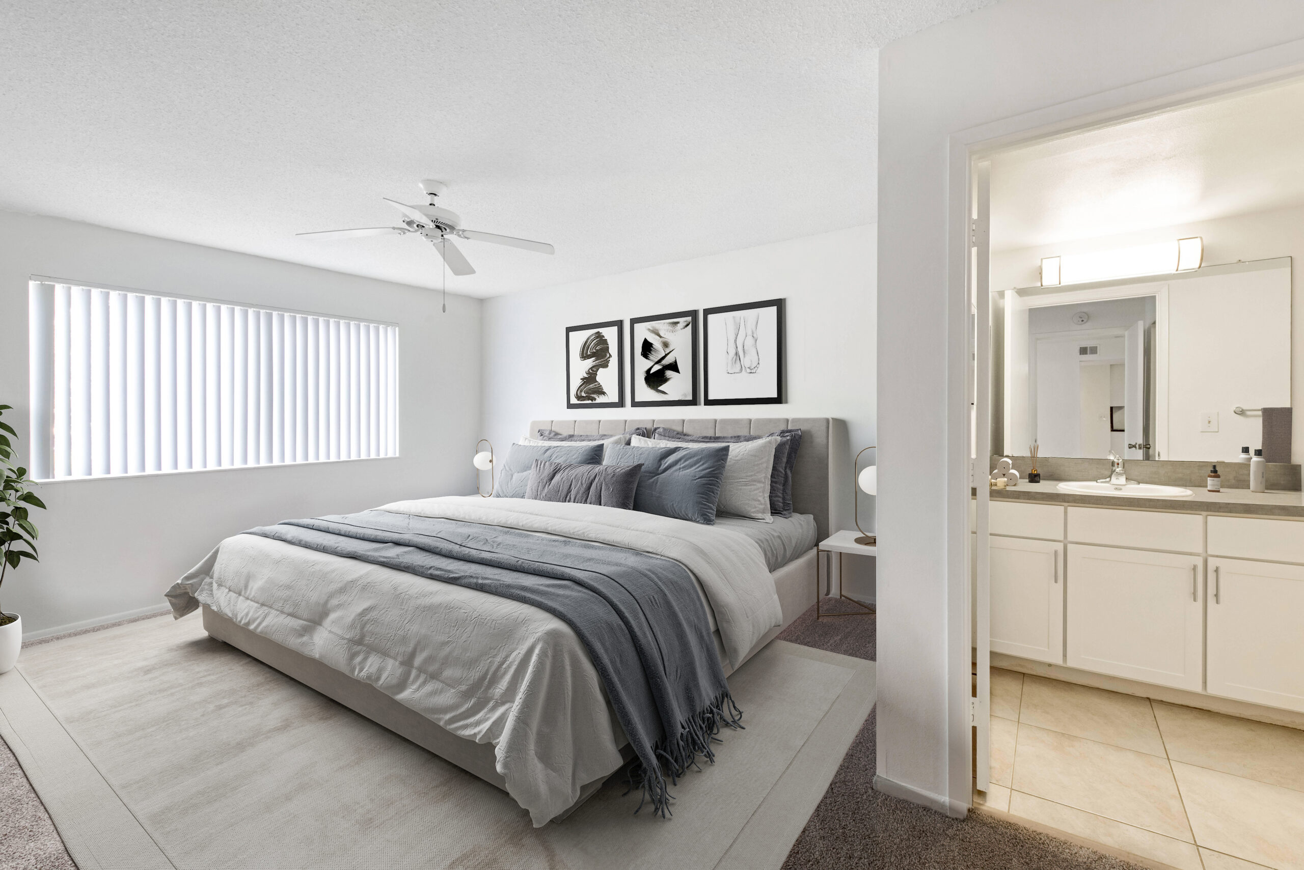 A bedroom at Sabal Point in Fort Lauderdale, FL.