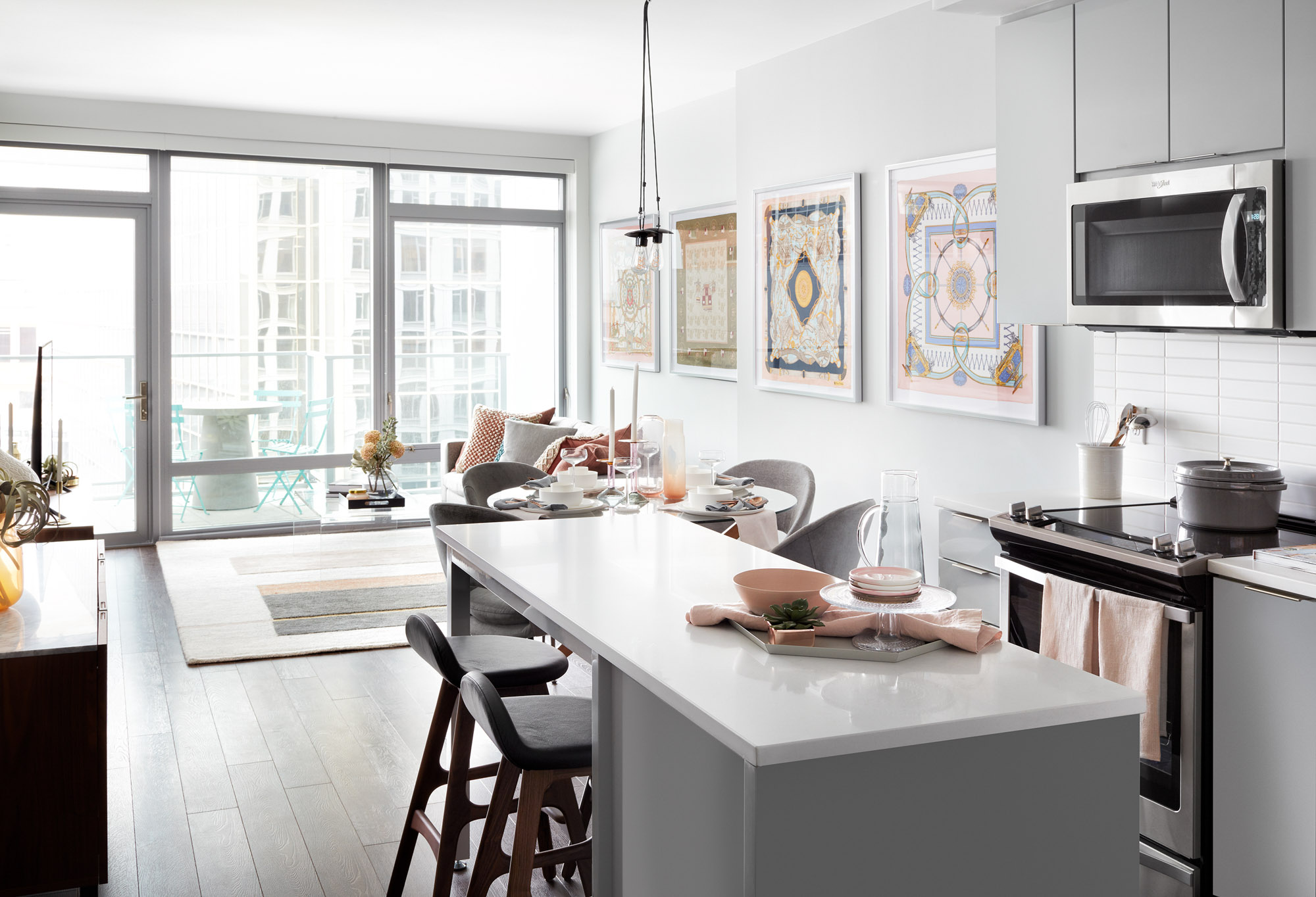 A kitchen at Origin apartments in Northern Virginia.