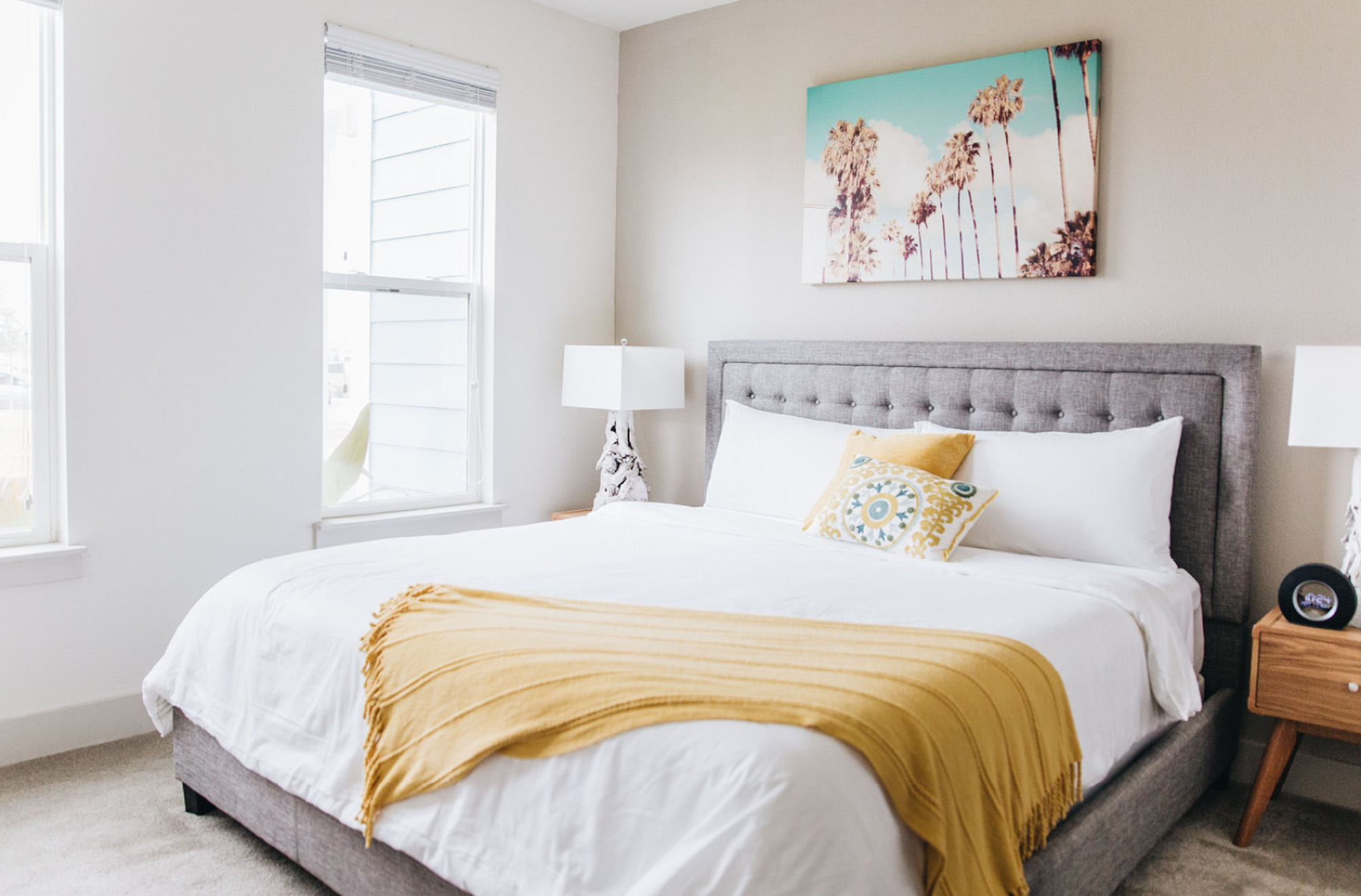 A bedroom in Domain apartments in Kissimmee, Florida.