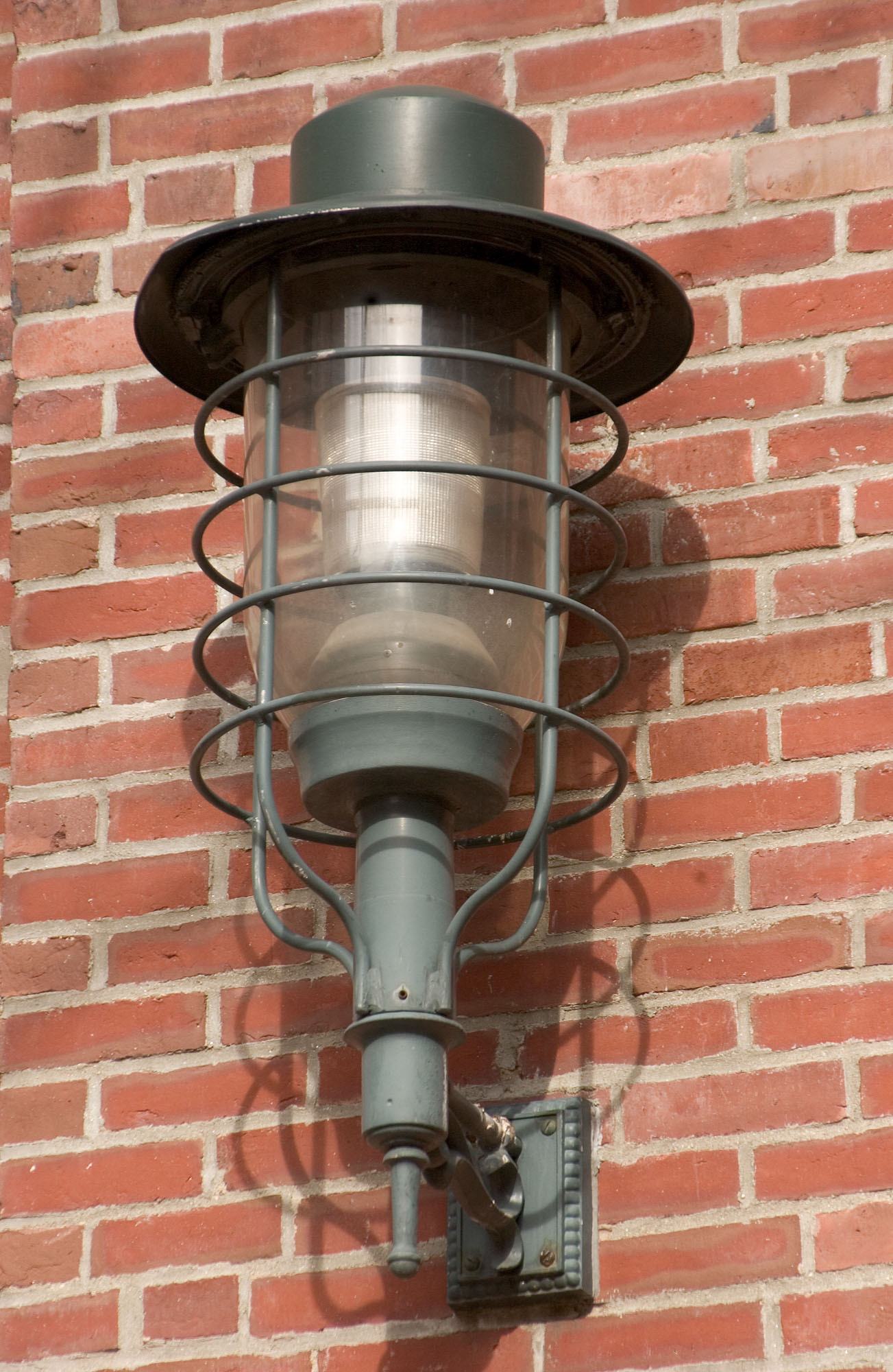 A lamp at KBL apartments in Cambridge, Massachusetts.