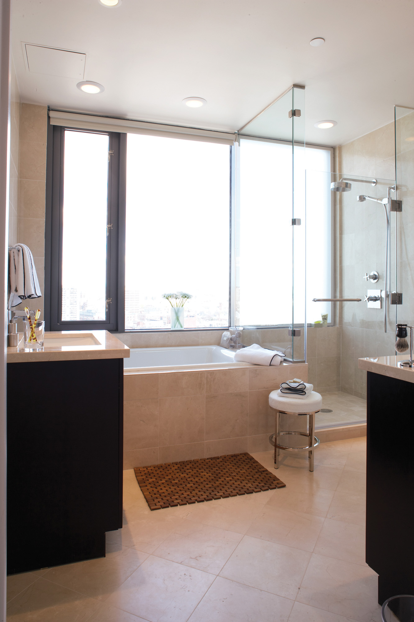 Penthouse bathroom at 100 Landsdowne St Apartments