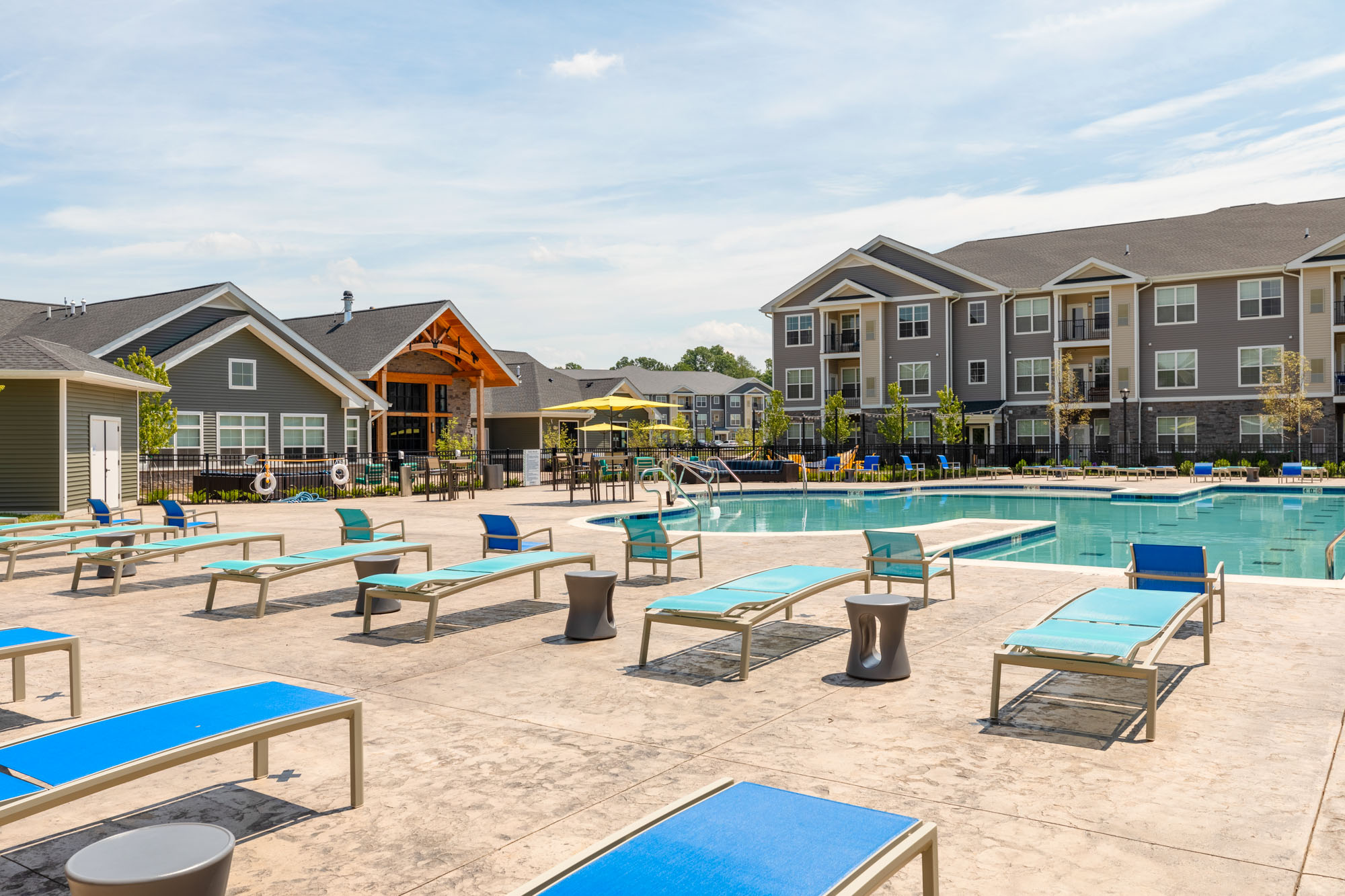 The pool at Briggs and Union apartments in Mount Laurel, New Jersey.