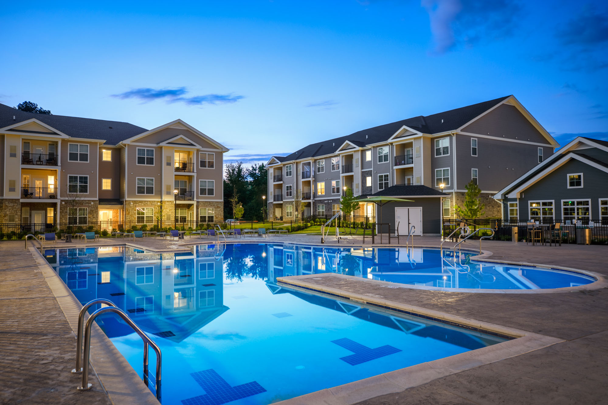 The pool at Briggs and Union apartments in Mount Laurel, New Jersey.