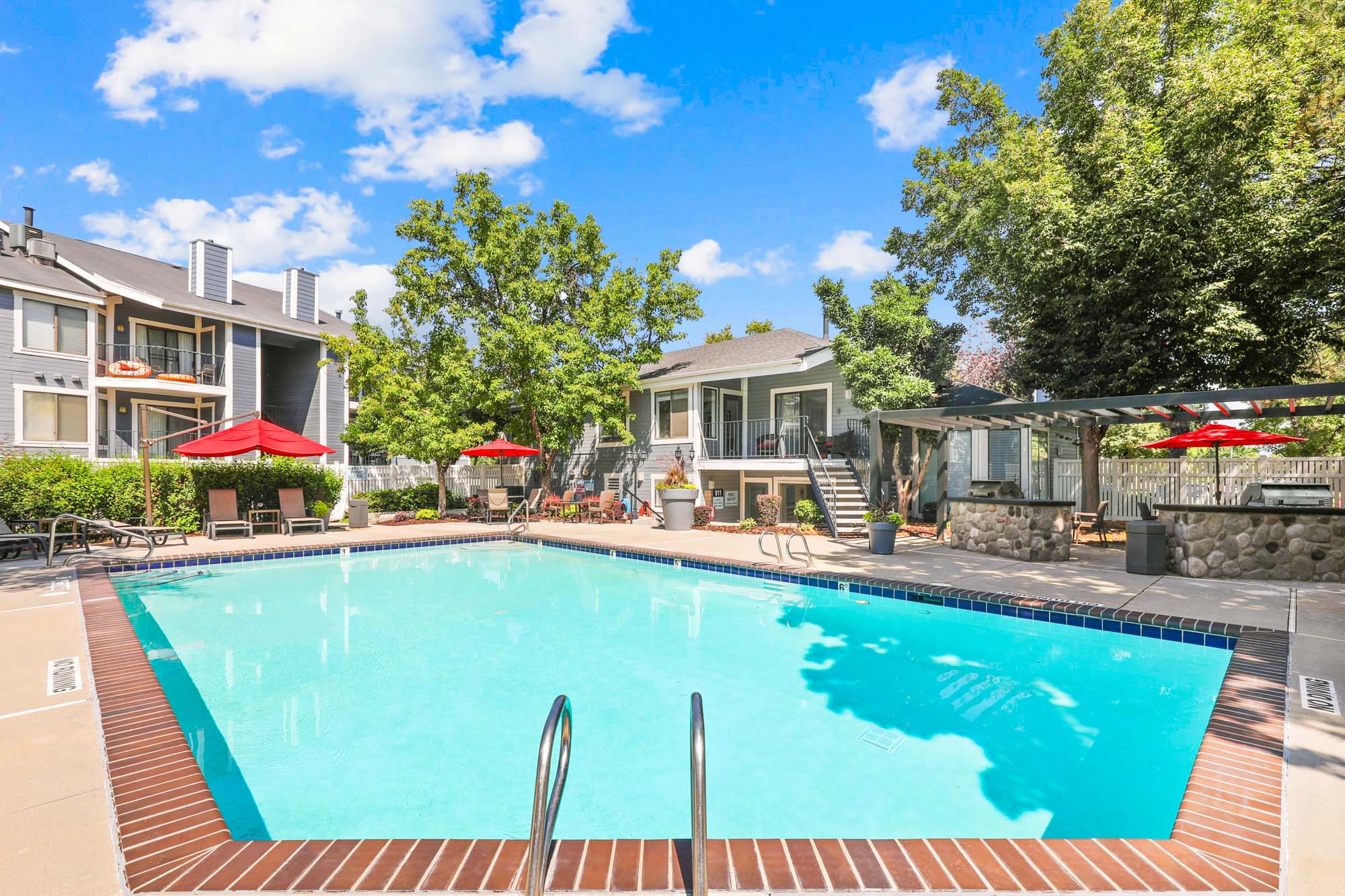 The pool at James Pointe apartments near Salt Lake City, Utah.