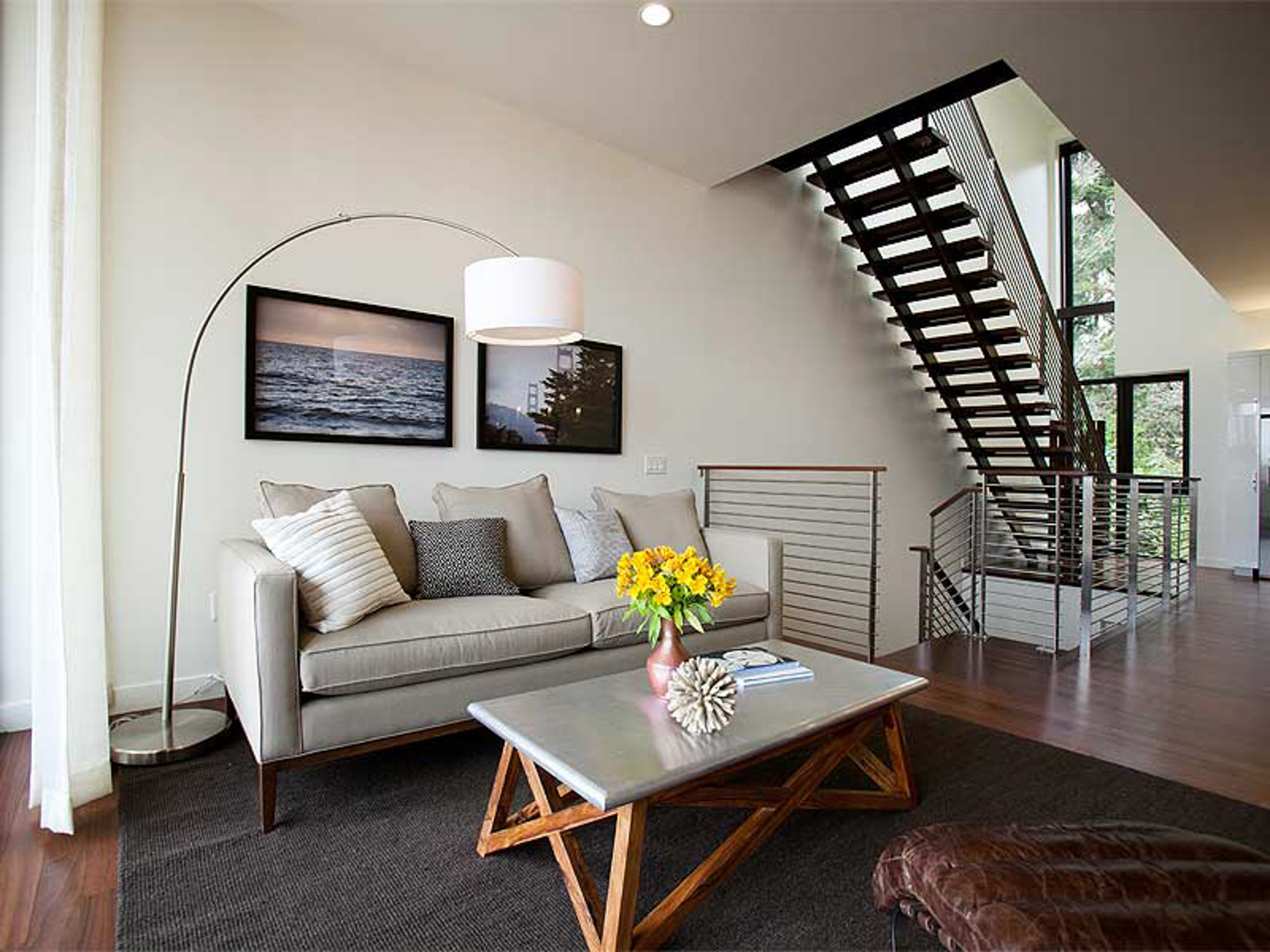 A living area in a Presidio Landmark apartment in San Francisco, CA.