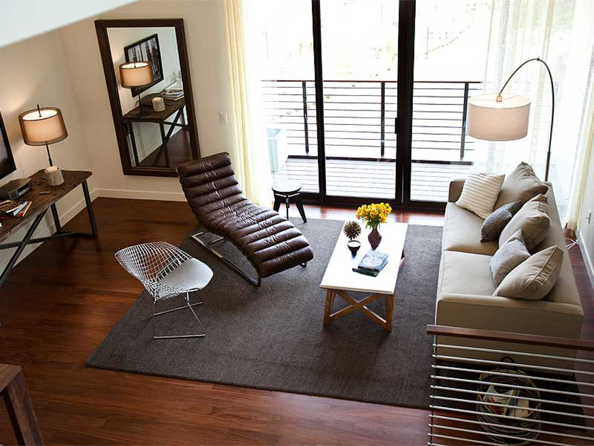 A living area in a Presidio Landmark apartment in San Francisco, CA.