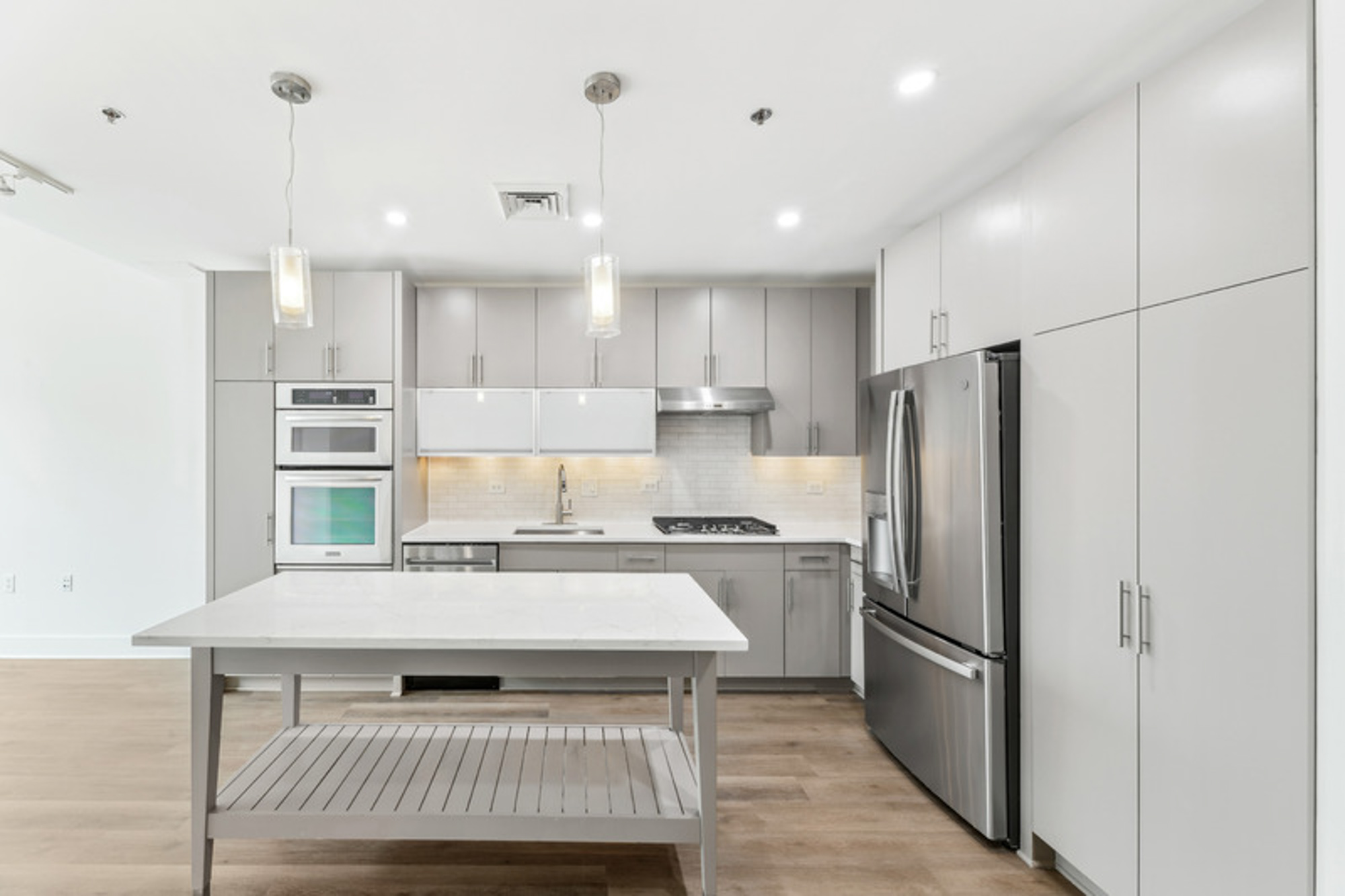 The kitchen in a Foundry Lofts apartment in Washington, D.C.