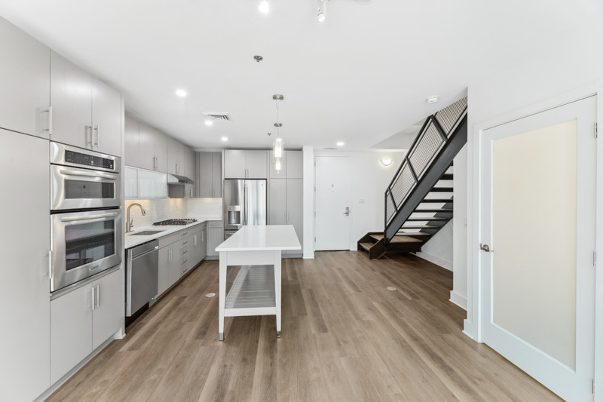 The kitchen in a Foundry Lofts apartment in Washington, D.C.