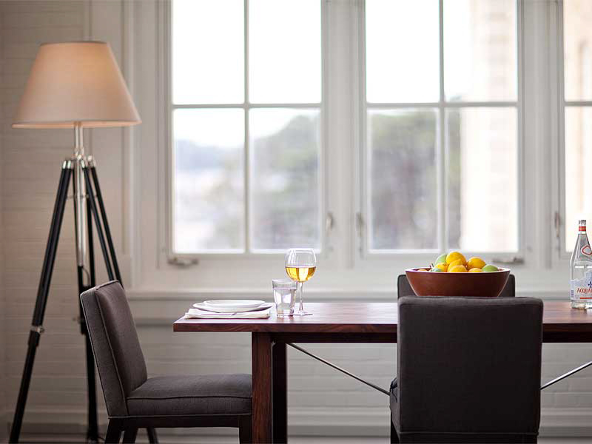 A dining area in a Presidio Landmark apartment in San Francisco, CA.