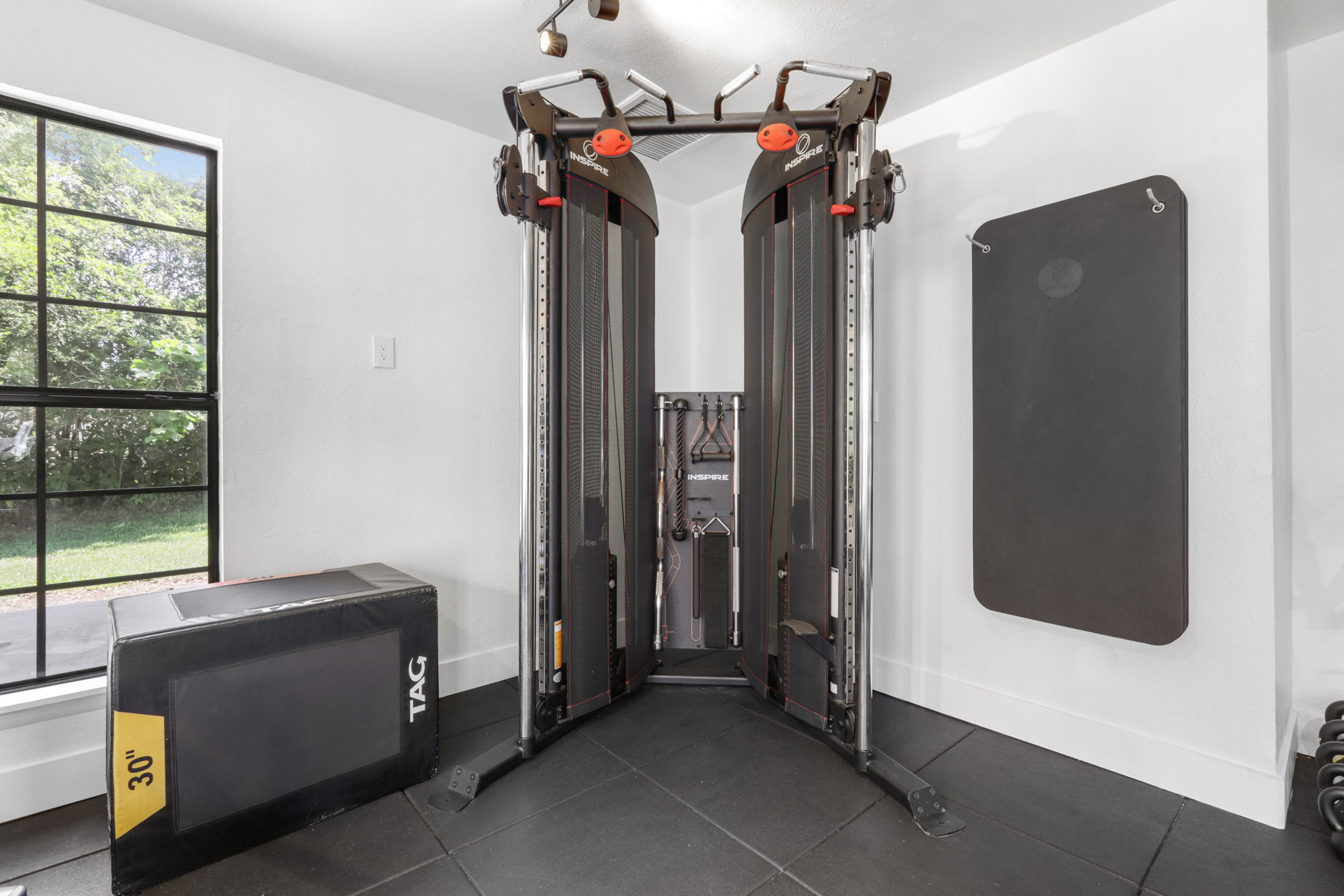 The fitness center at St. James Crossing apartments in Tampa, Florida.