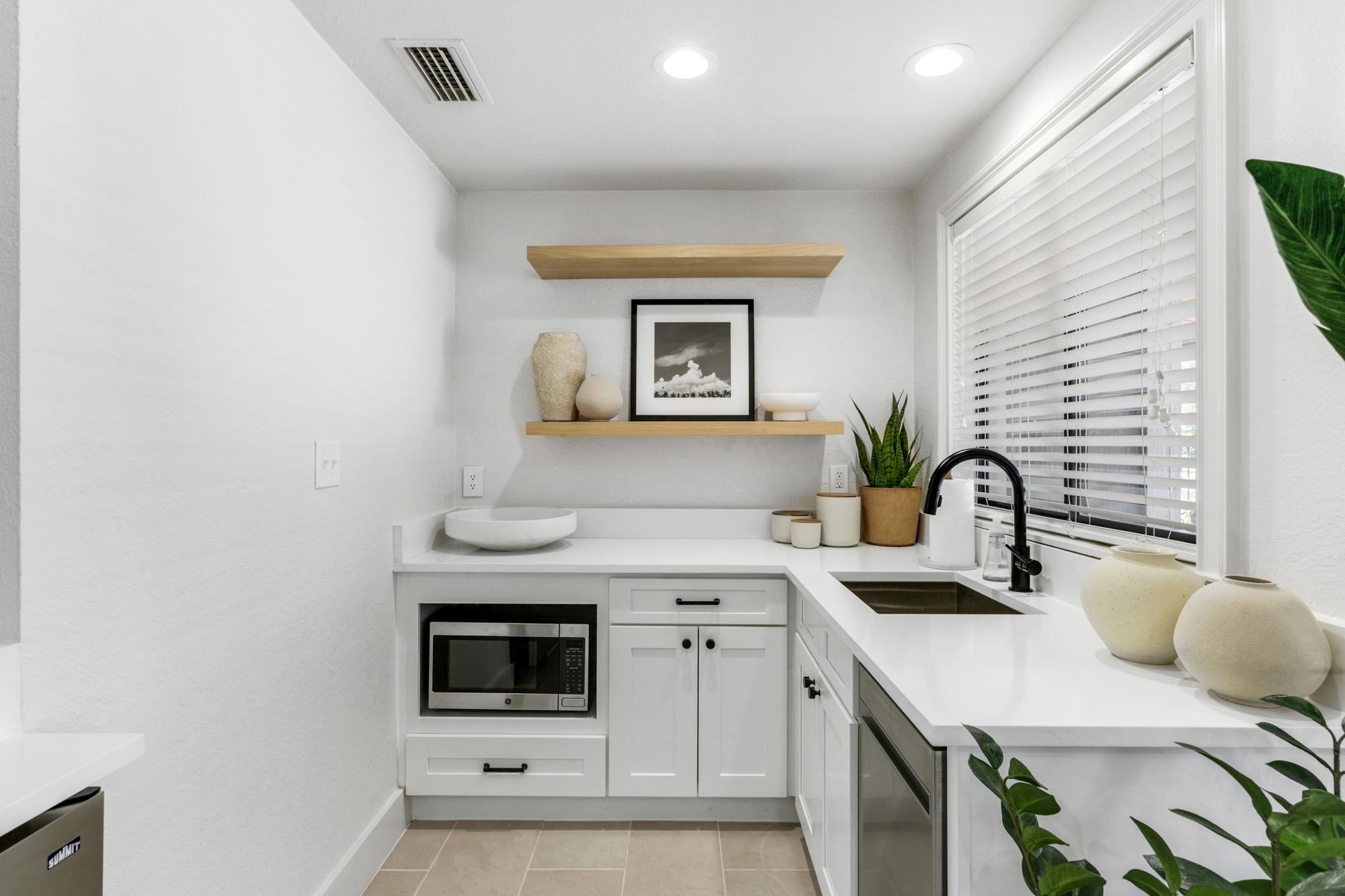 The kitchen in an apartment in St. James Crossing in Tampa, Florida.