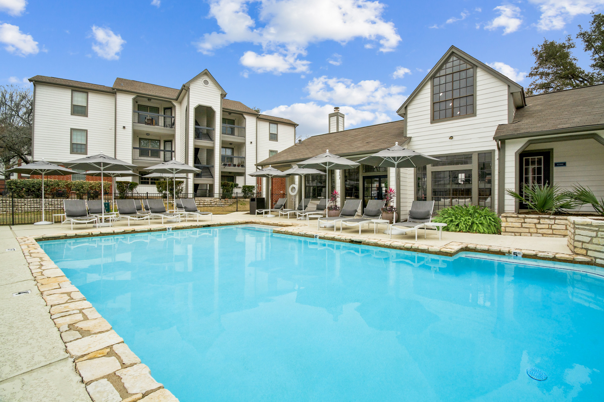 The pool at The Arbors of Wells Branch in Austin, Texas.