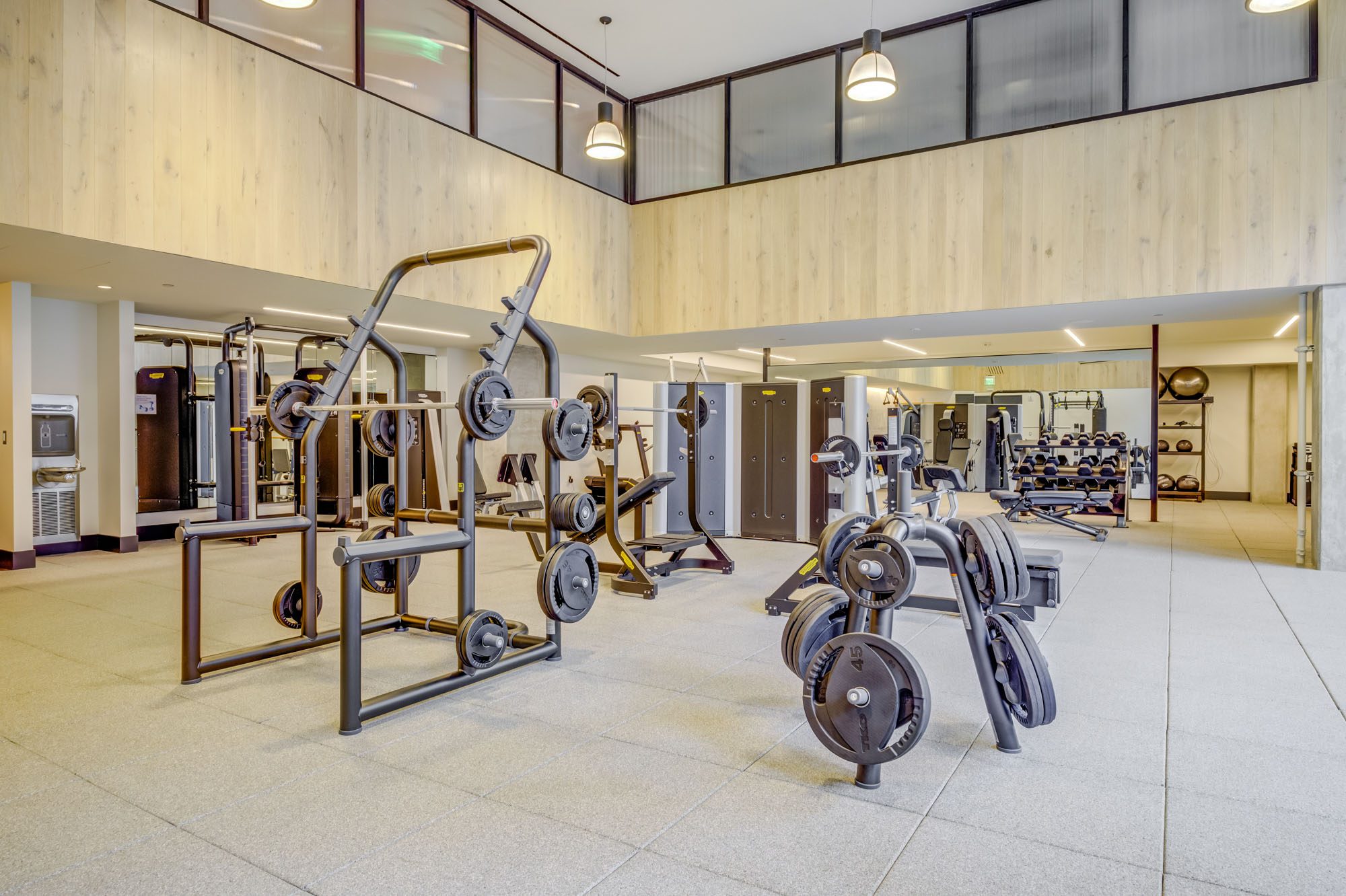 The fitness center in The George in San Francisco.