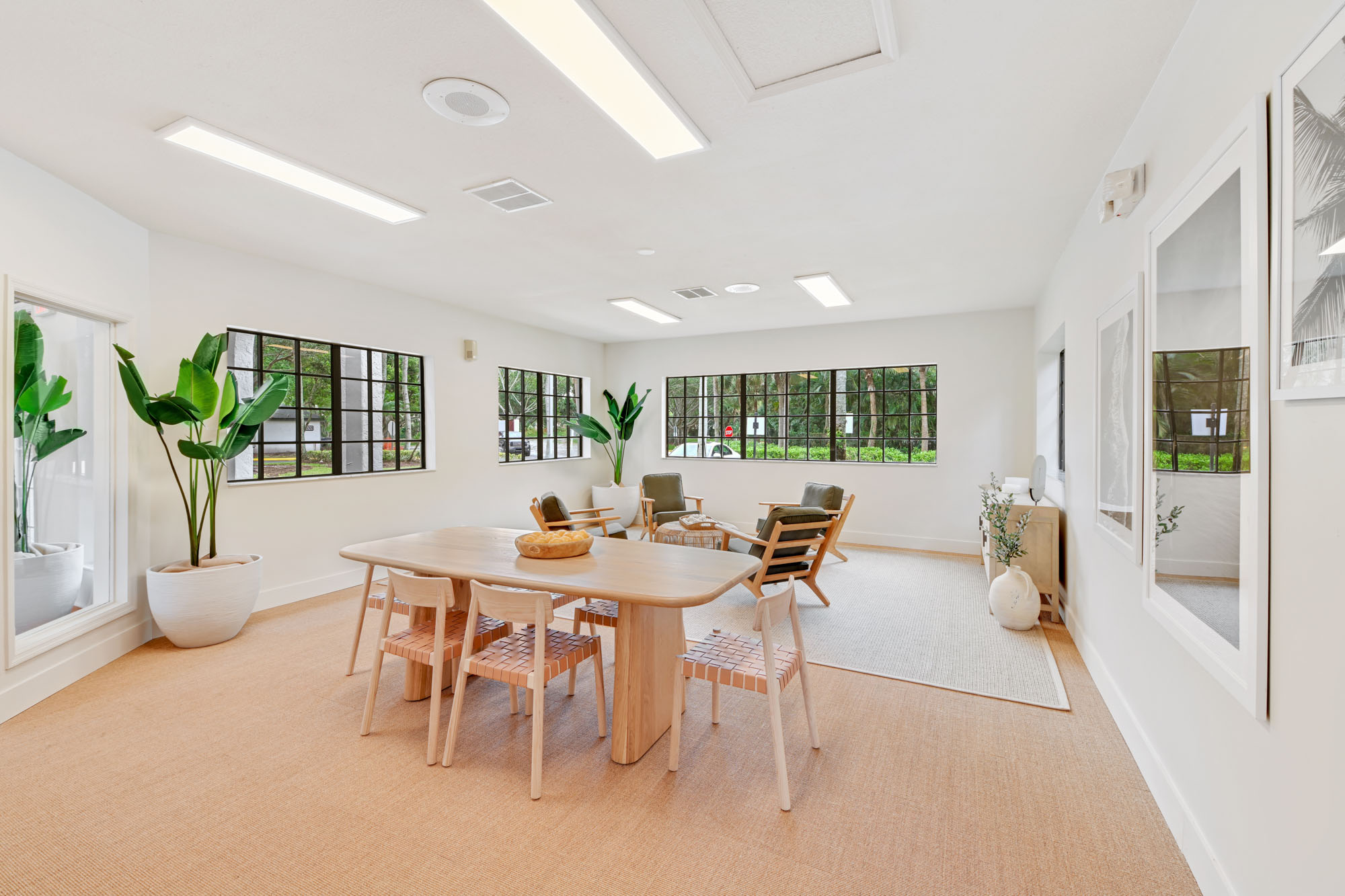 The interior of the Welcome Center at The Reserve at Ashley Lake.