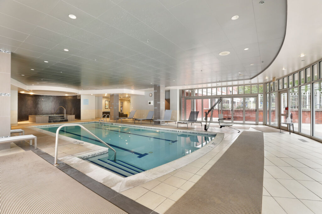 Indoor pool at The Grand apartments in Washington, DC