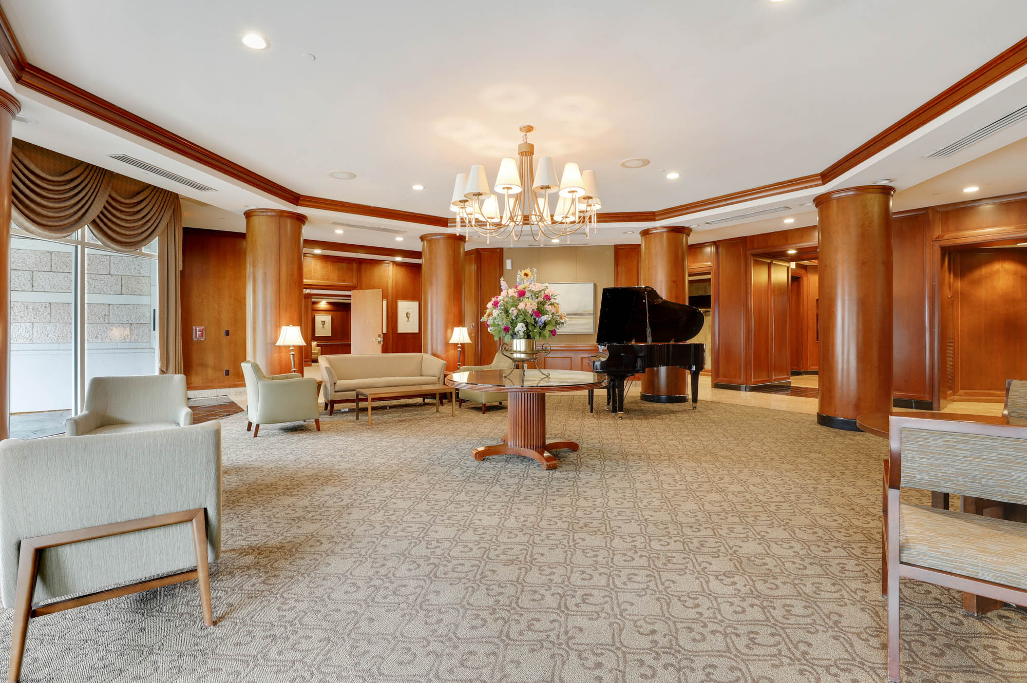 Ballroom at The Grand apartments in Washington, DC