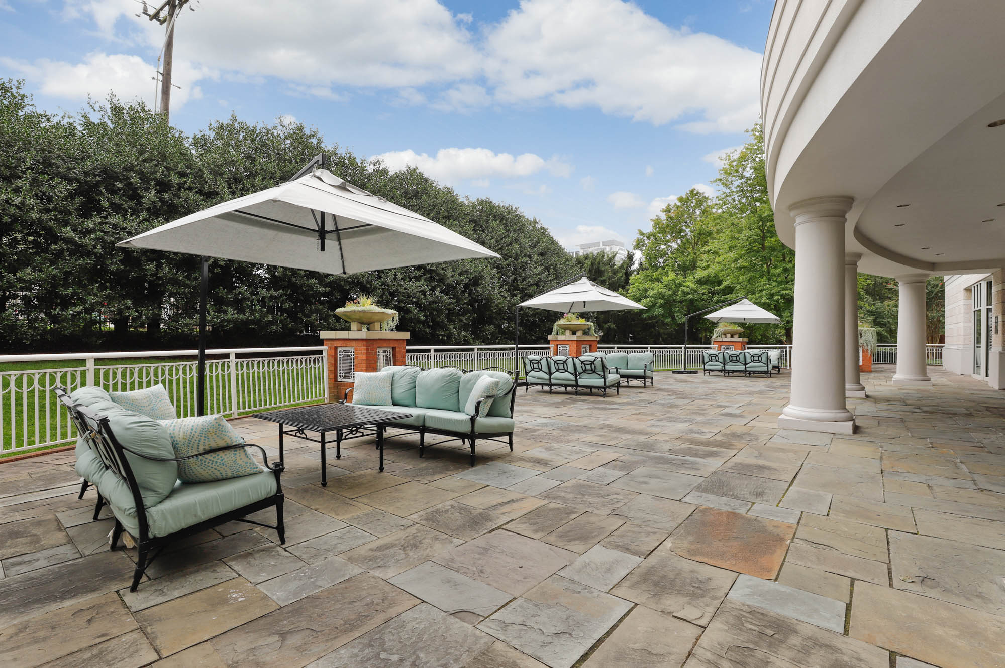 Patio at The Grand apartments in Washington, DC