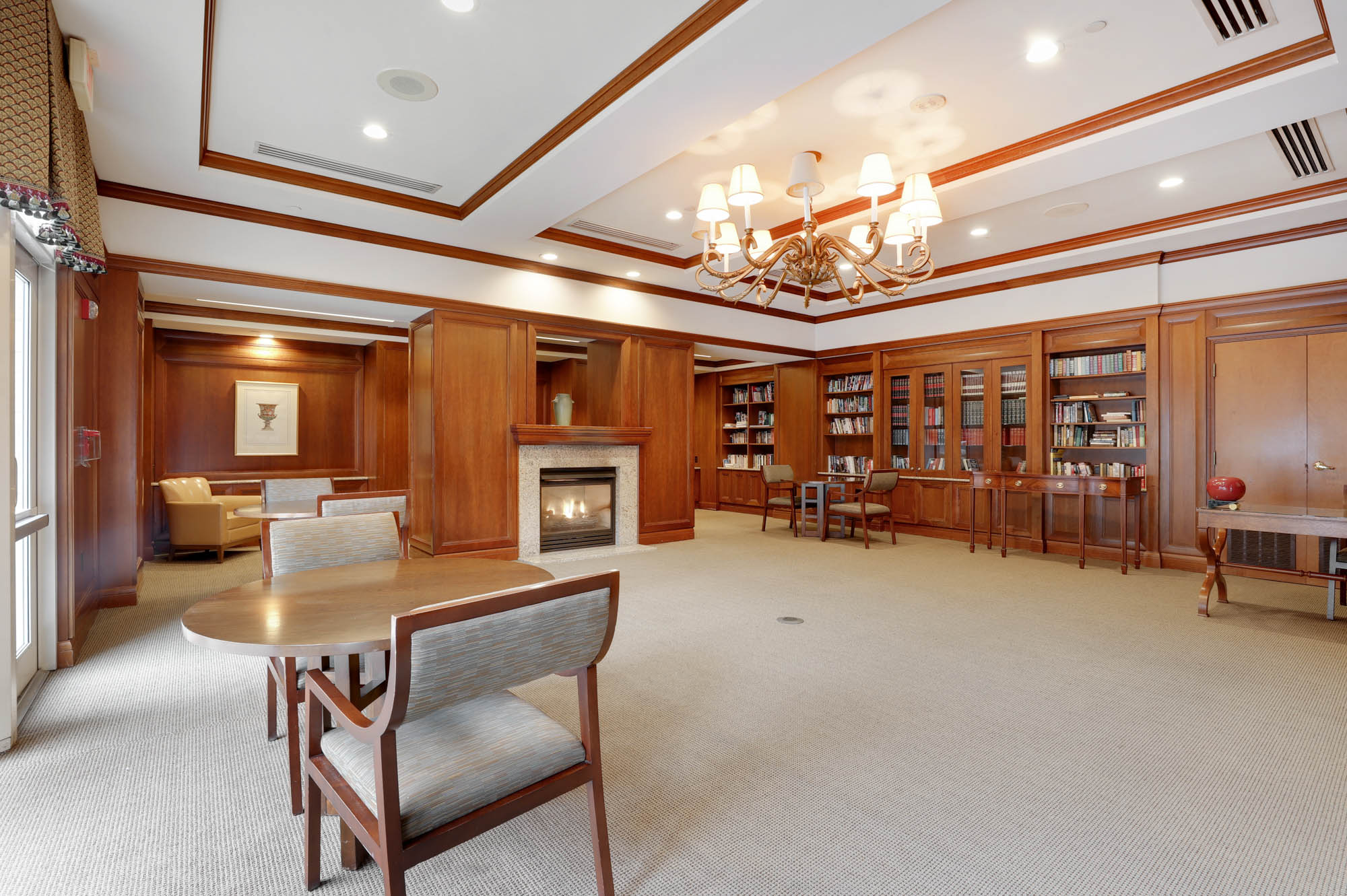 Library Resident Lounge at The Grand apartments in Washington, DC