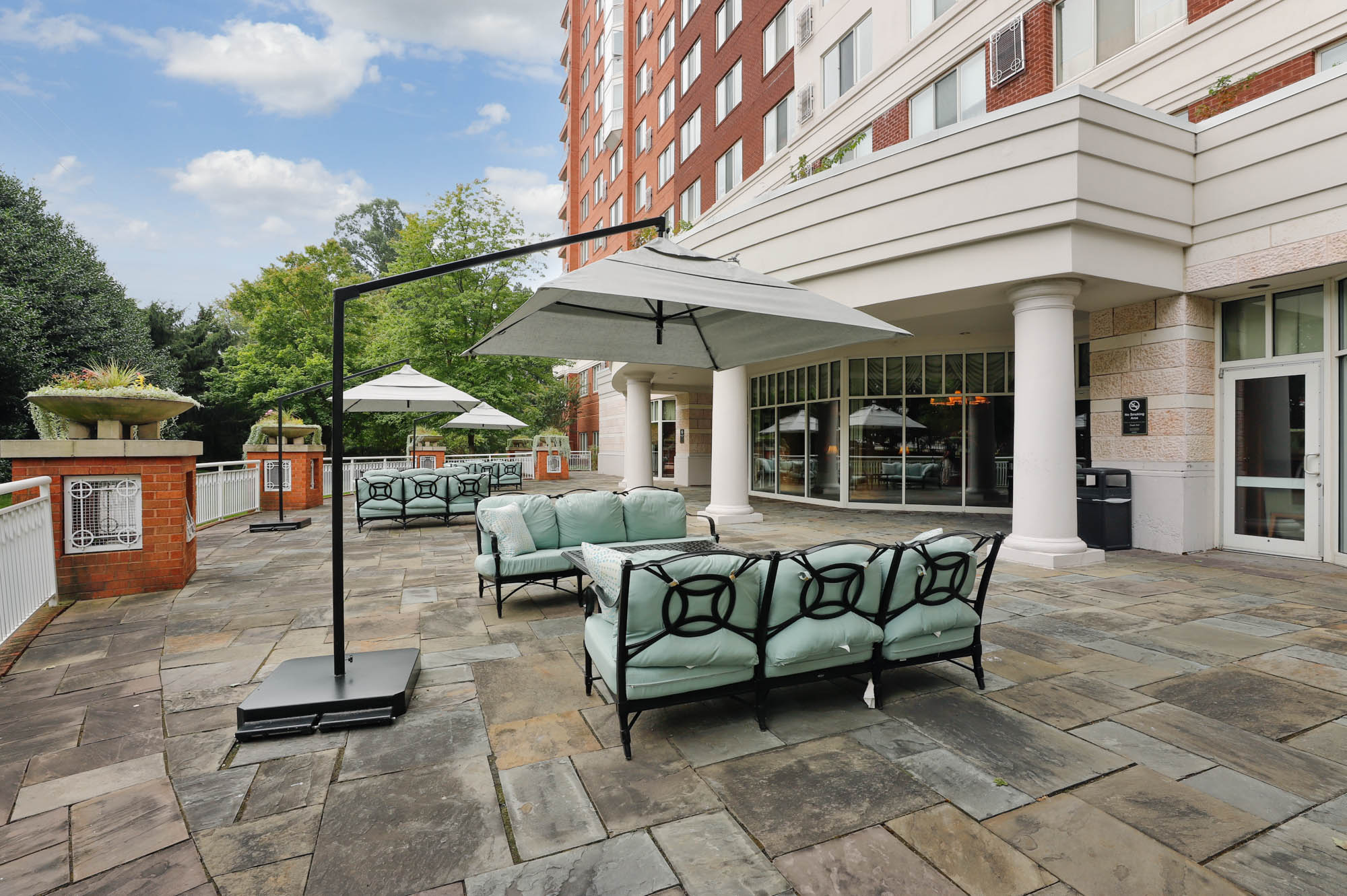 Patio at The Grand apartments in Washington, DC