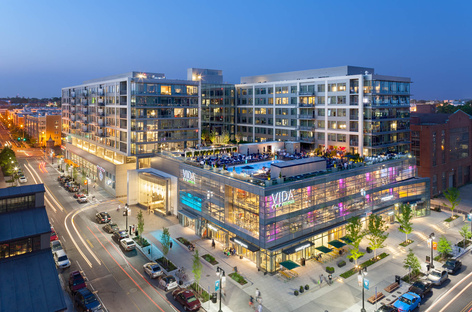 The street view of Twelve12 apartments in Navy Yard, Washington DC.