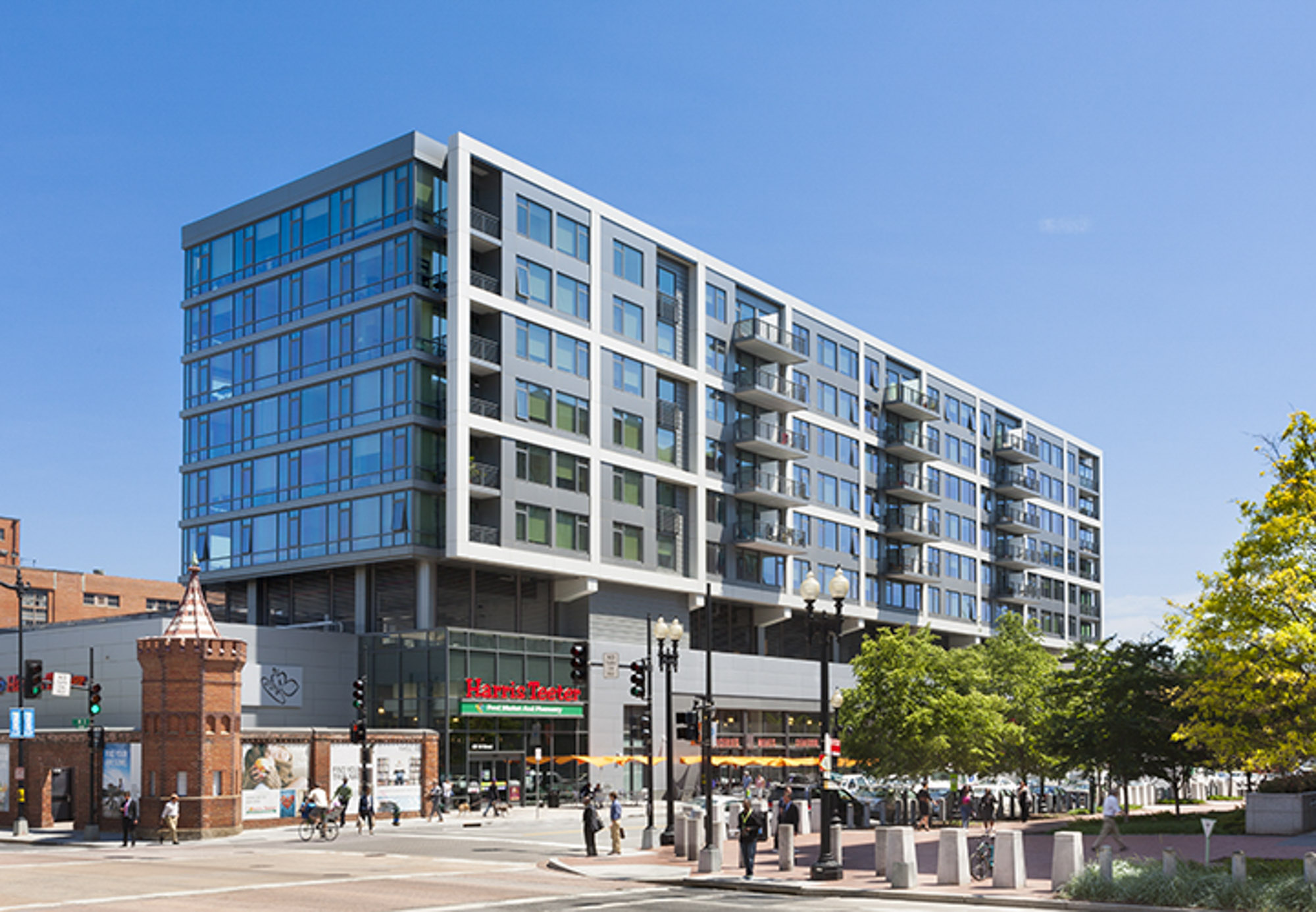 The street view of Twelve12 apartments in Navy Yard, Washington DC.