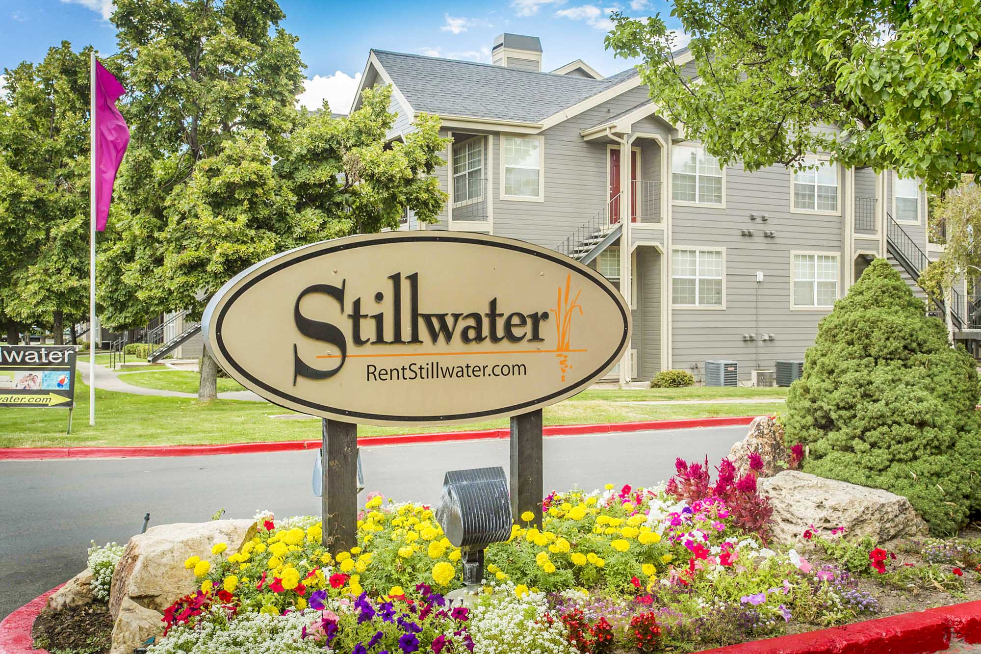 The sign at Stillwater apartments in Murray, Utah.