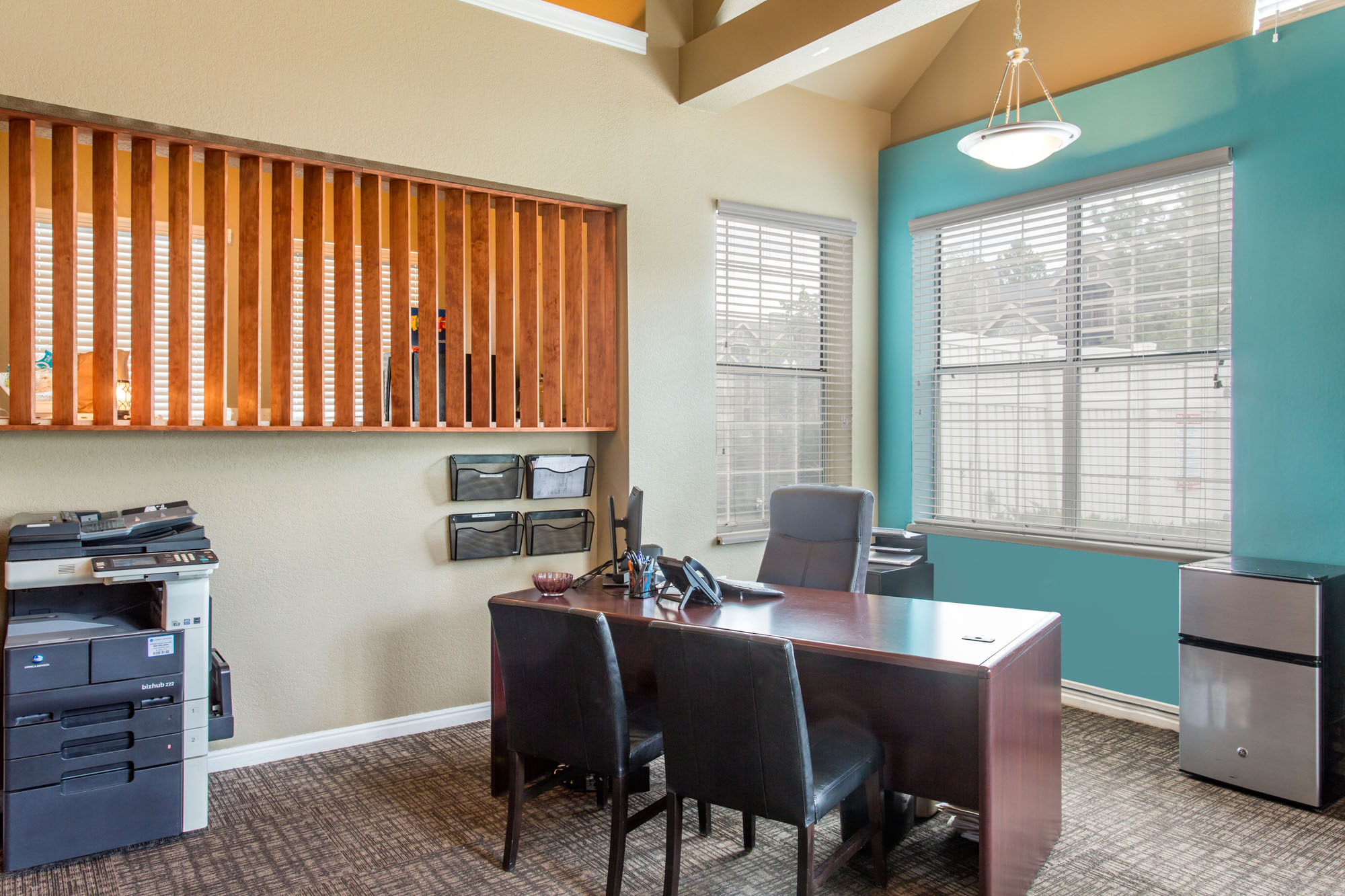 The leasing office at Stillwater apartments in Murray, Utah.