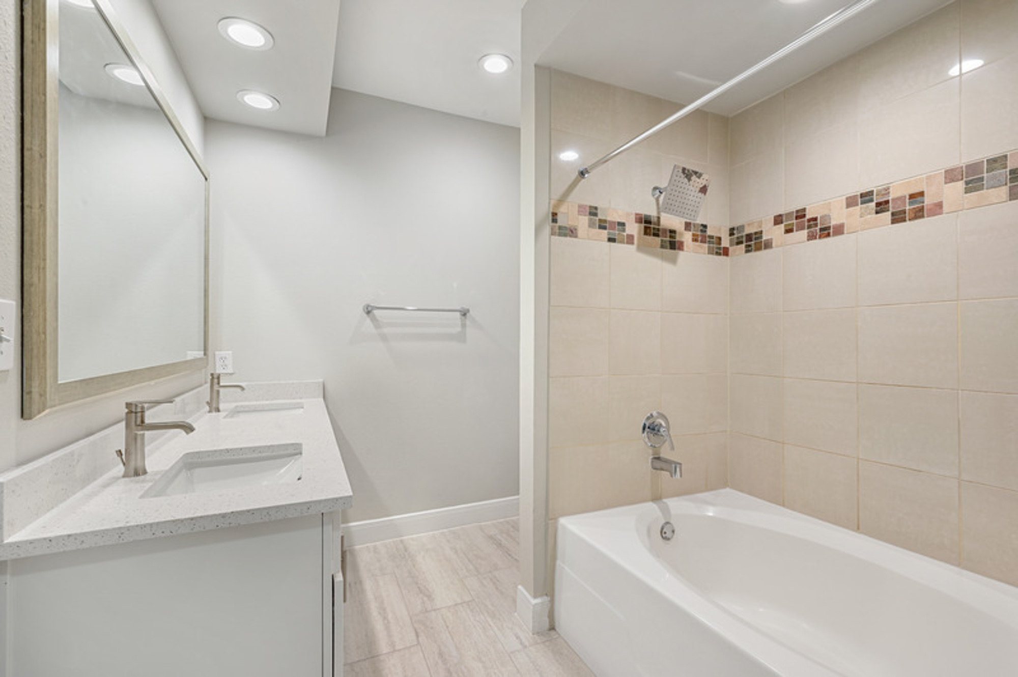 The bathroom in a Village on Memorial townhouse in Houston, TX.