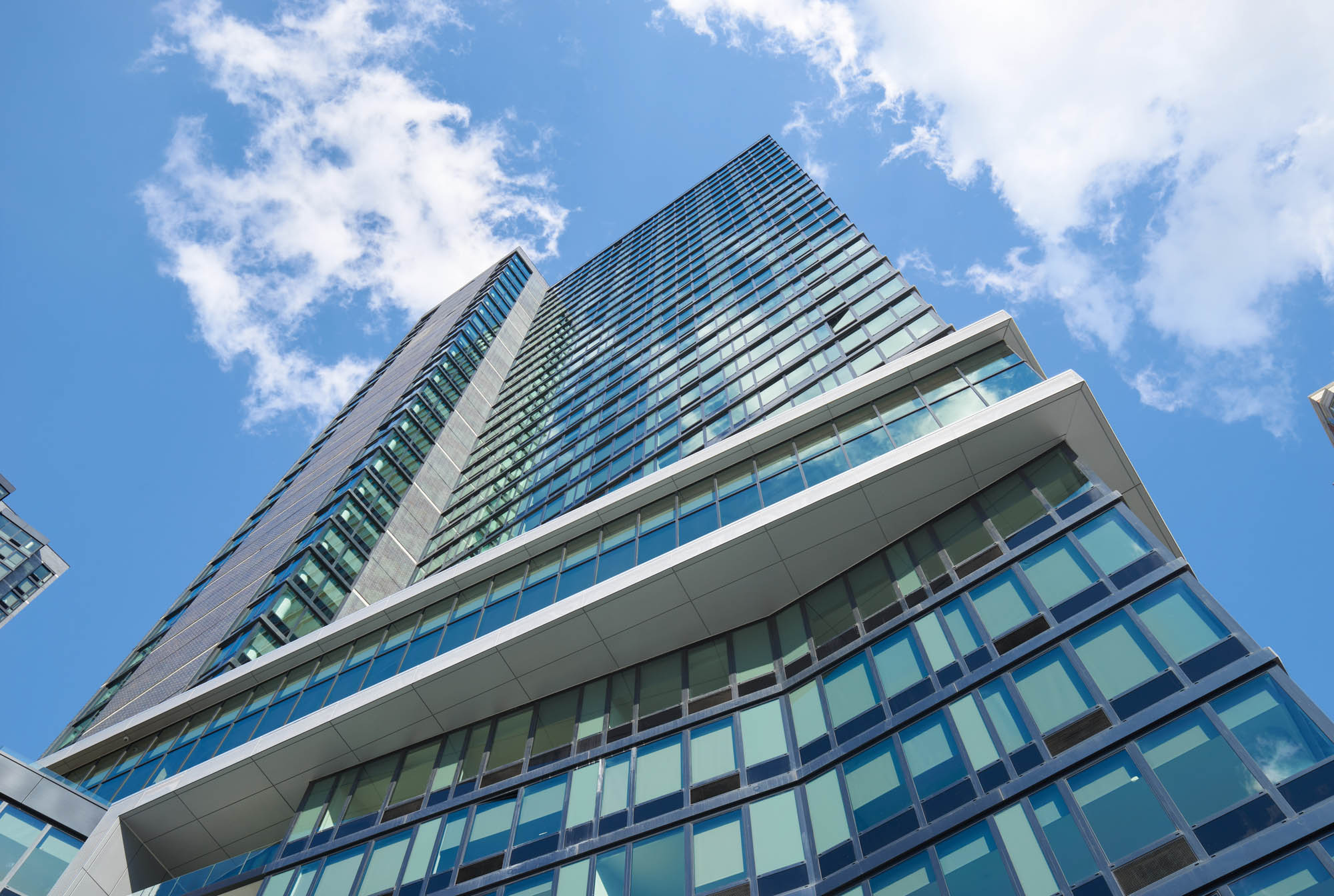 The exterior of VYV apartments in Jersey City, New Jersey.