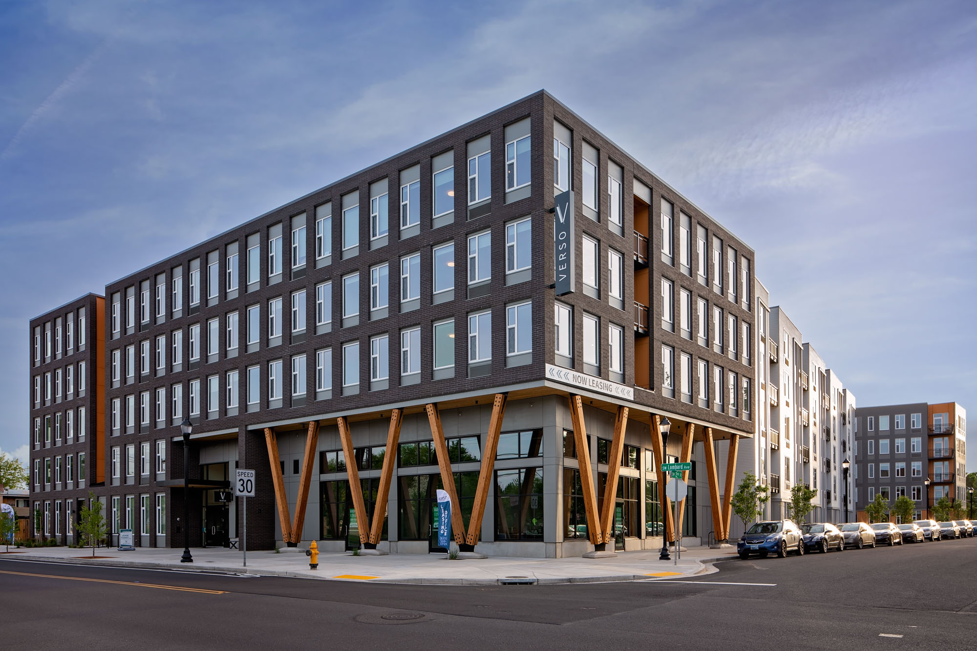 The apartment building at Verso apartments in Beaverton, Oregon.