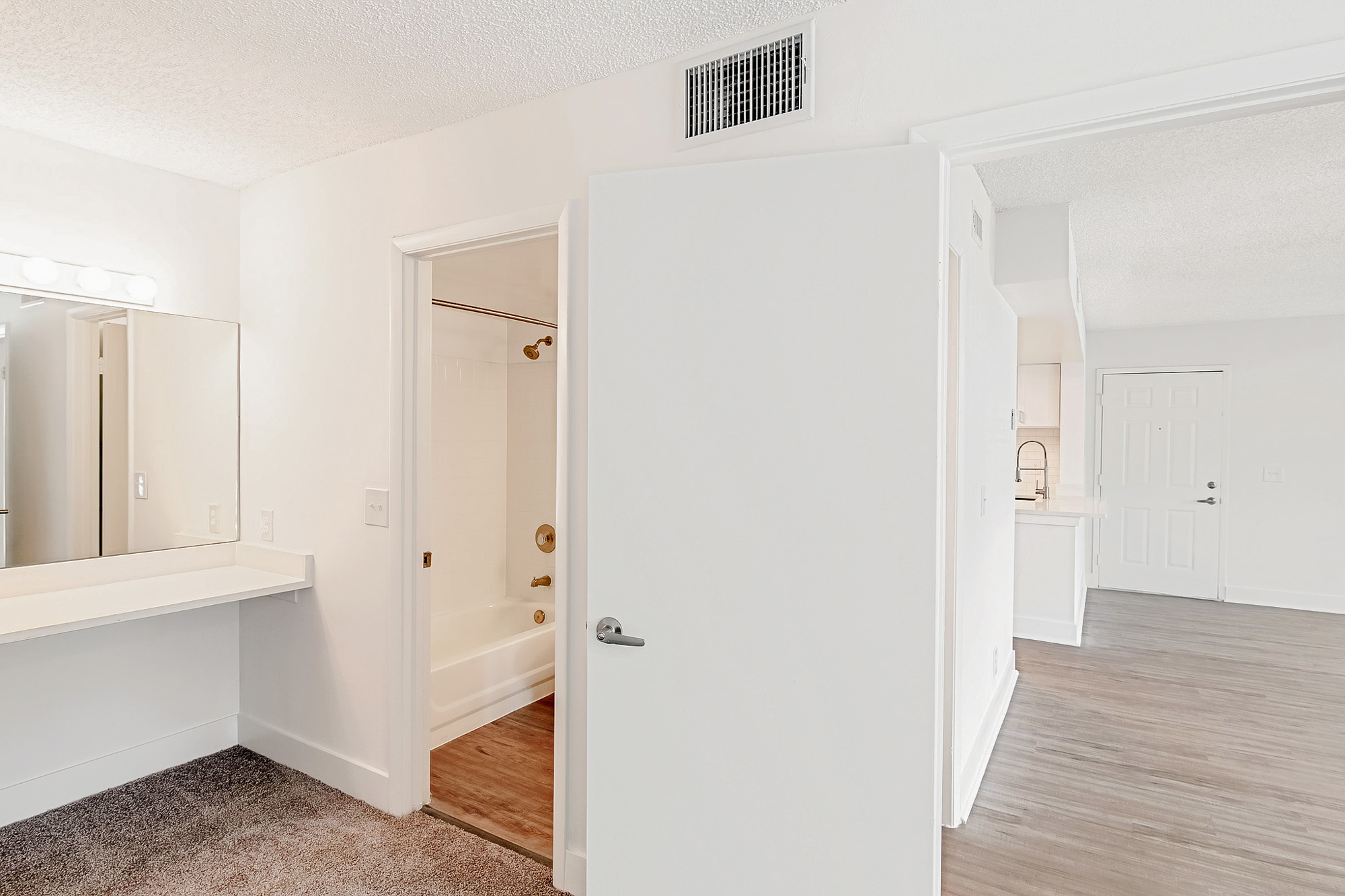 The interior of a vanity at The Reserve at Ashely Lake apartments.