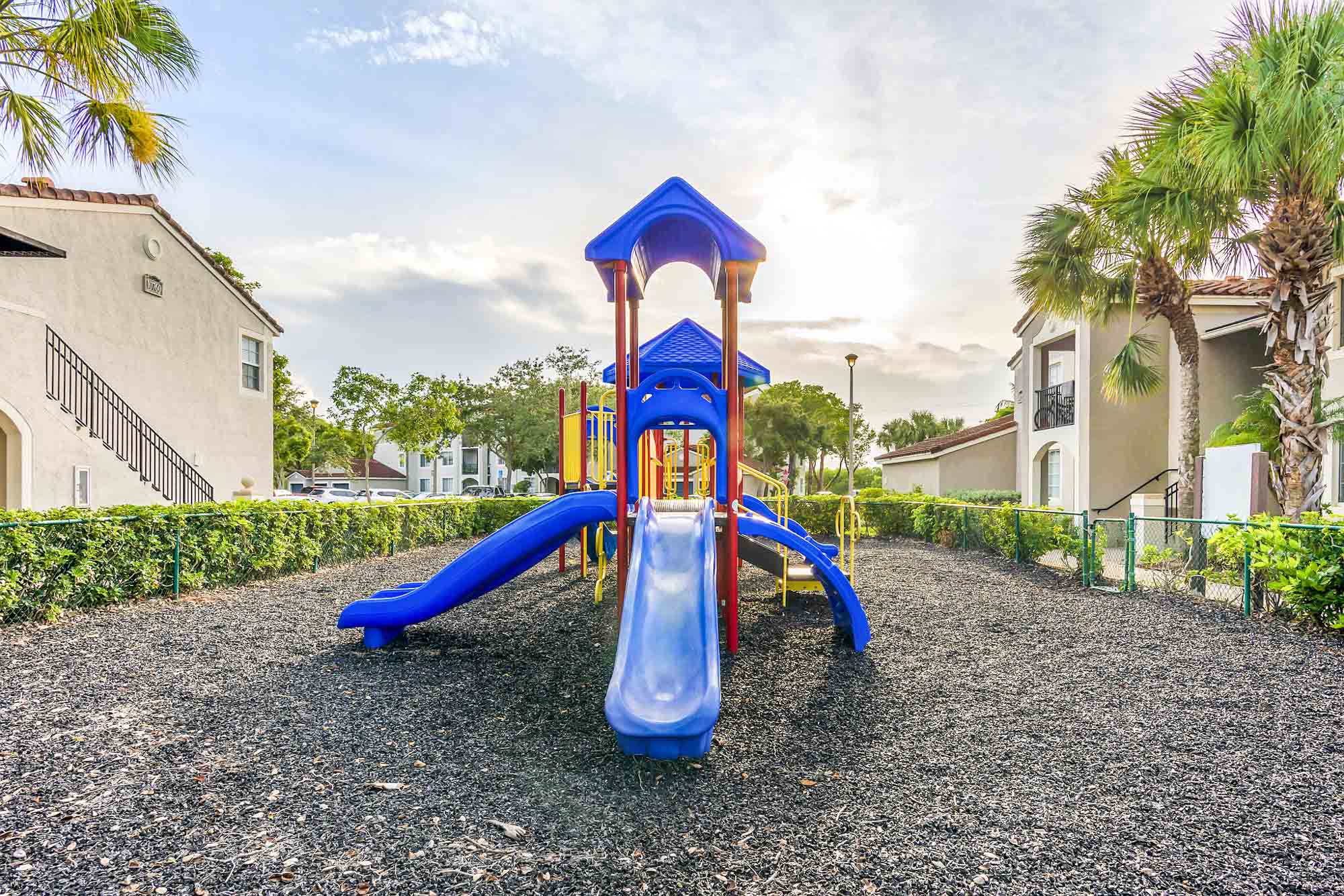 An outdoor playground at the Miramar Lakes apartments in Fort Lauderdale, FL