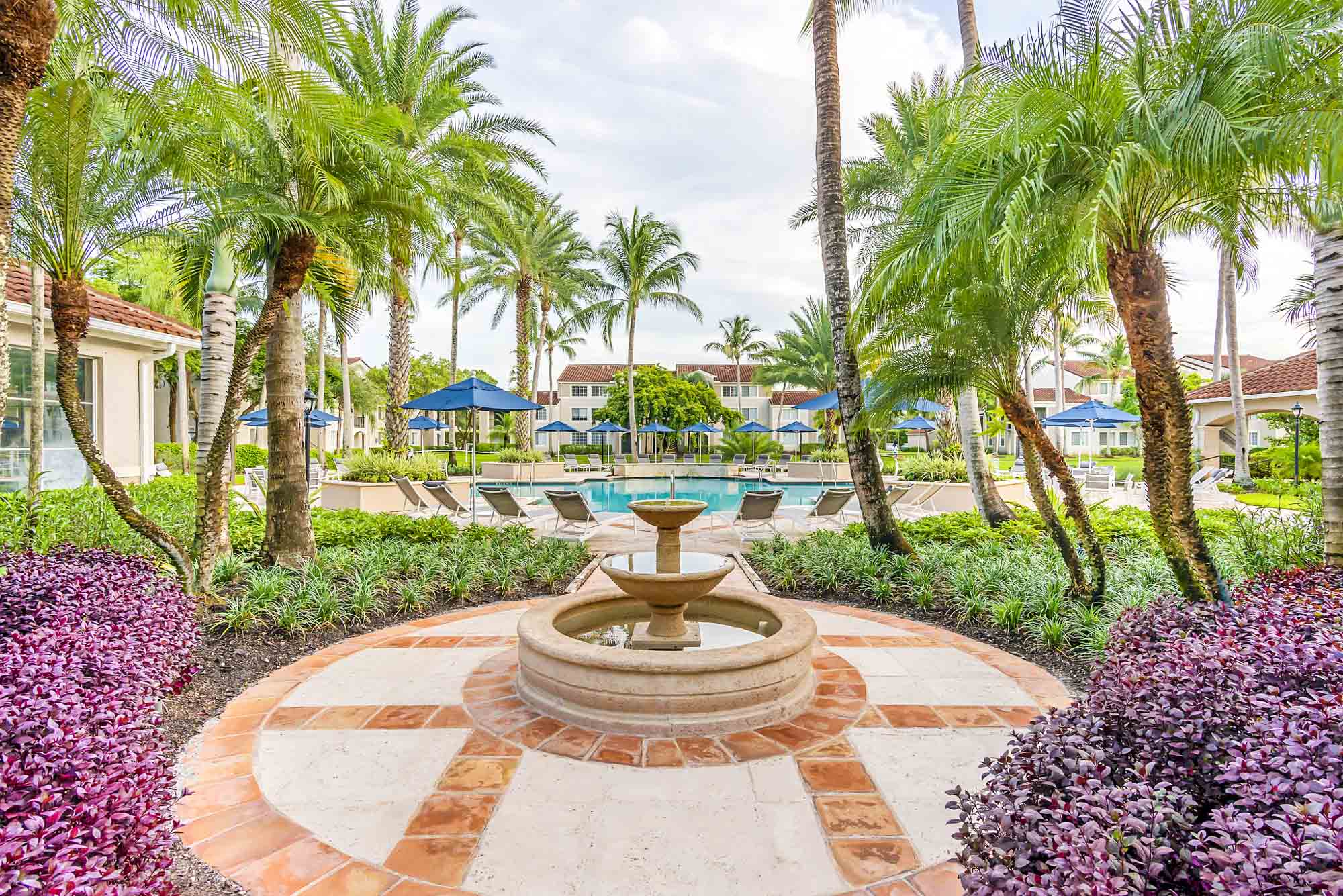 The pool at Miramar Lake apartments in Fort Lauderdale, FL.
