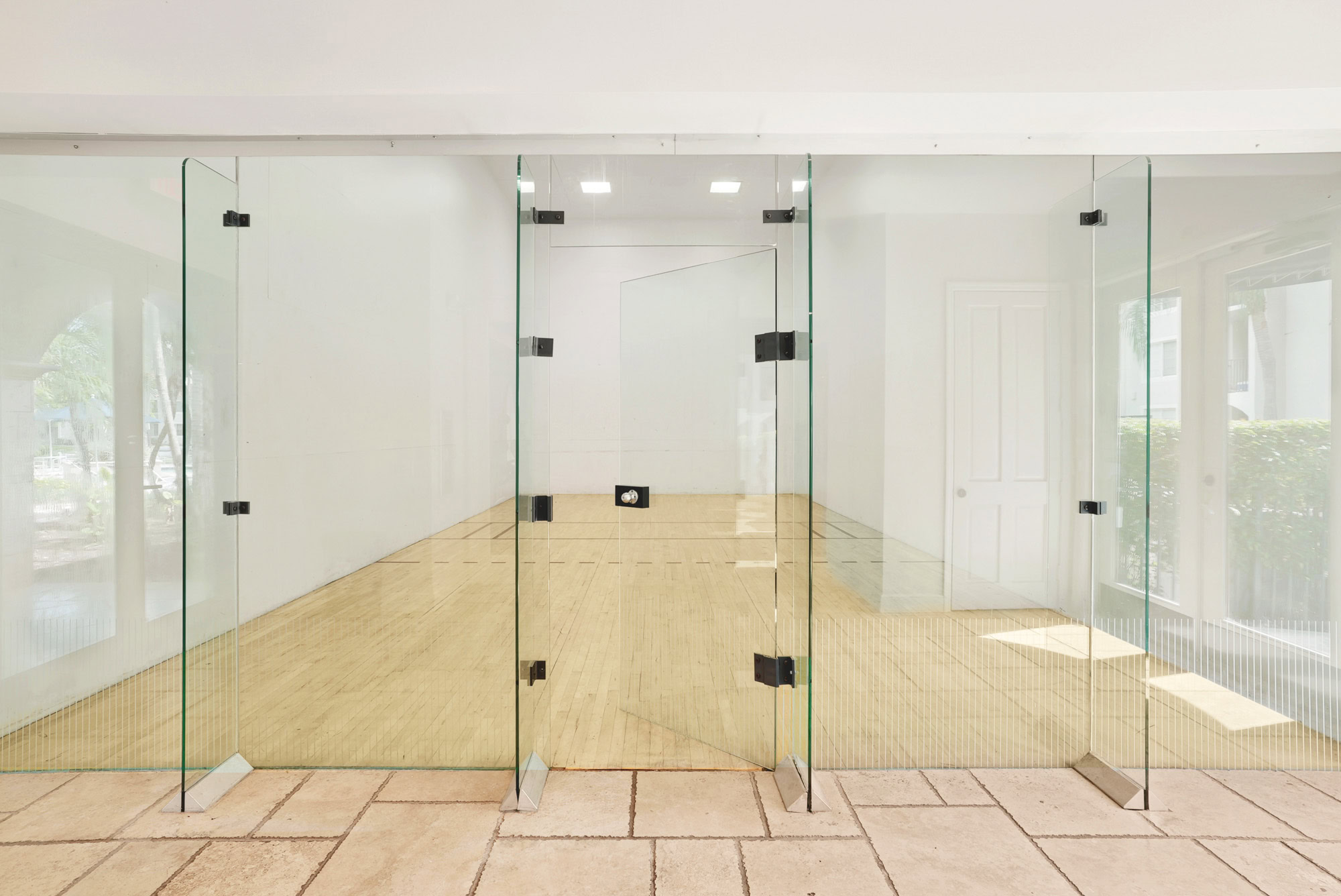The racquetball court at Miramar Lake apartments in Fort Lauderdale, FL.