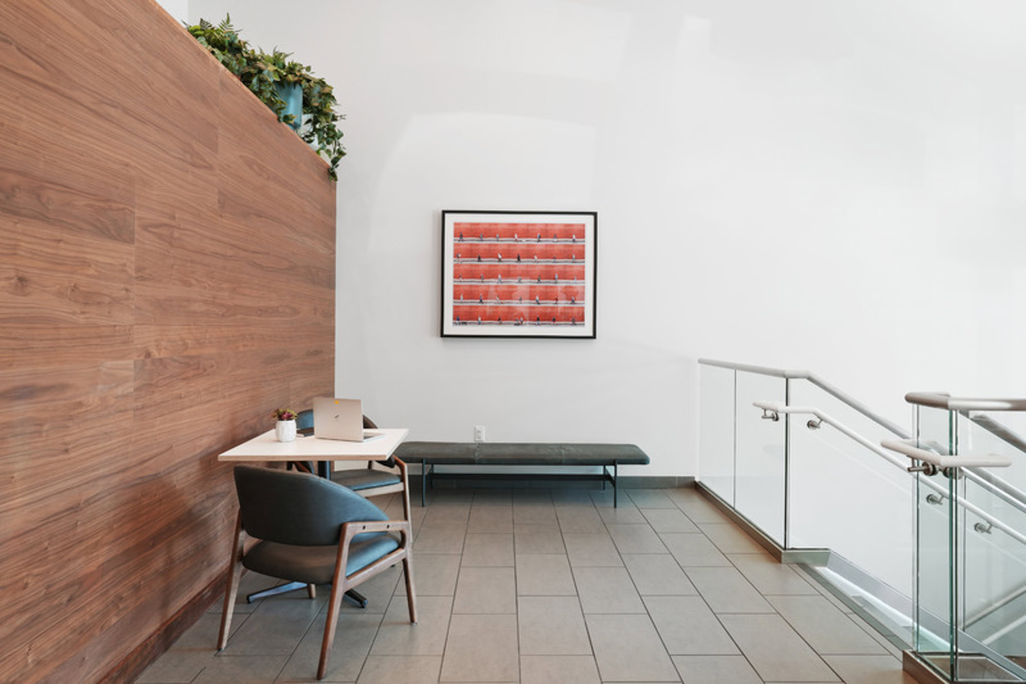 A mini working space at the Mosso apartments in San Francisco