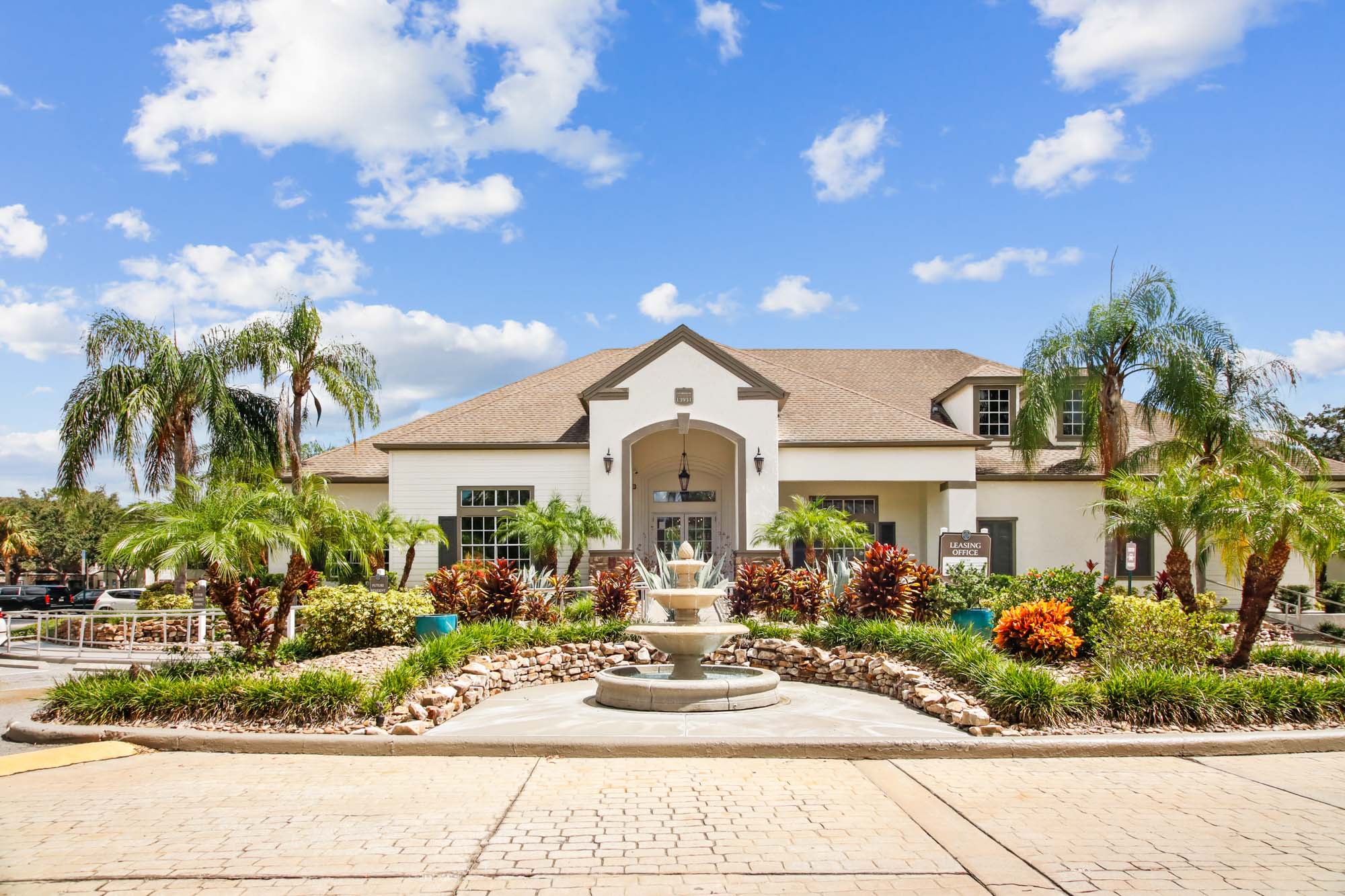 The clubhouse at Osprey Links at Hunter's Creek apartments in Orlando, Florida.