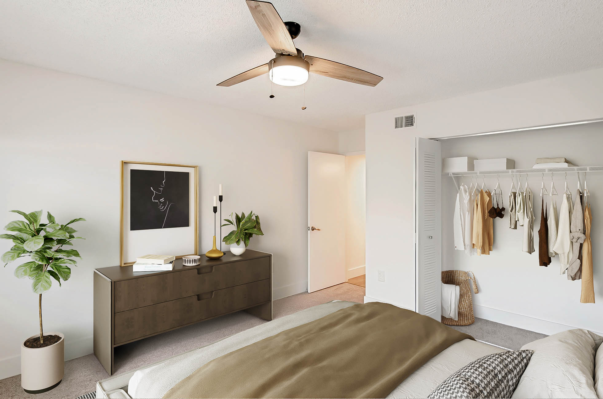 A bedroom at Sabal Point in Fort Lauderdale, FL.